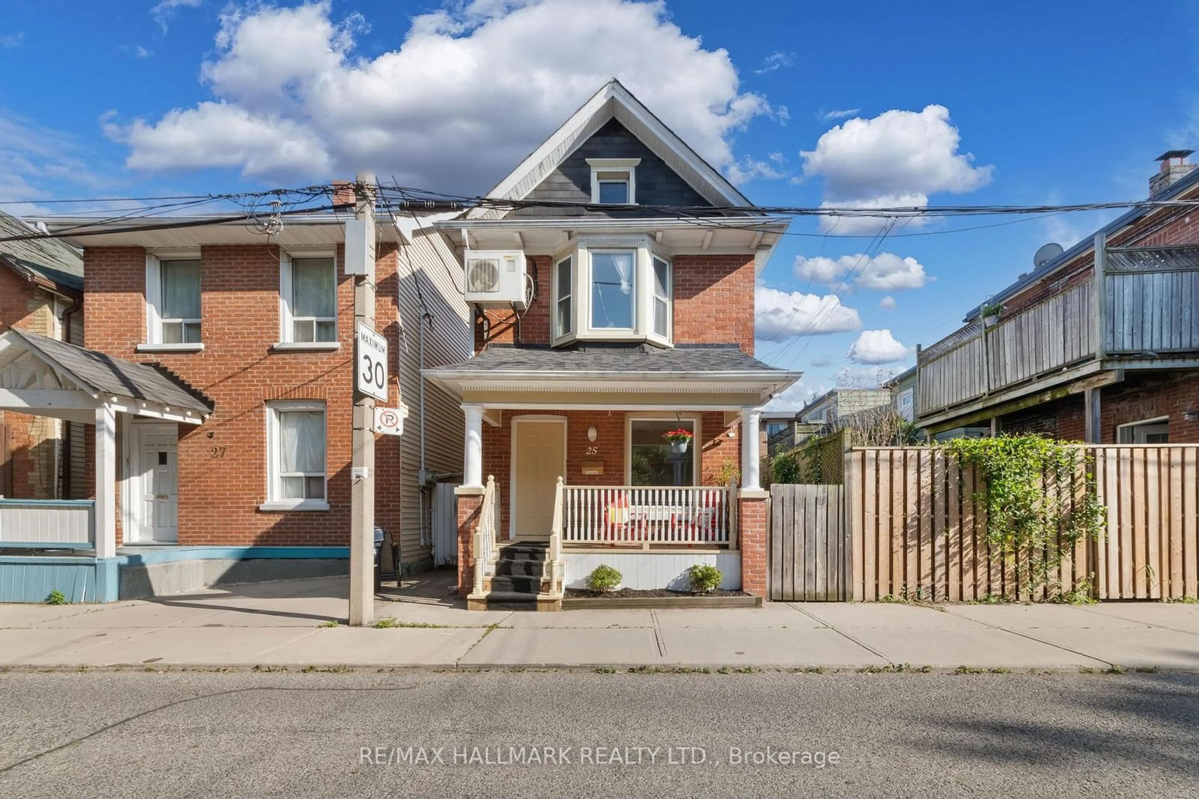 A pic from exterior of the house or condo, the street view for 25 Norwood Terr, Toronto Ontario M4E 2H2