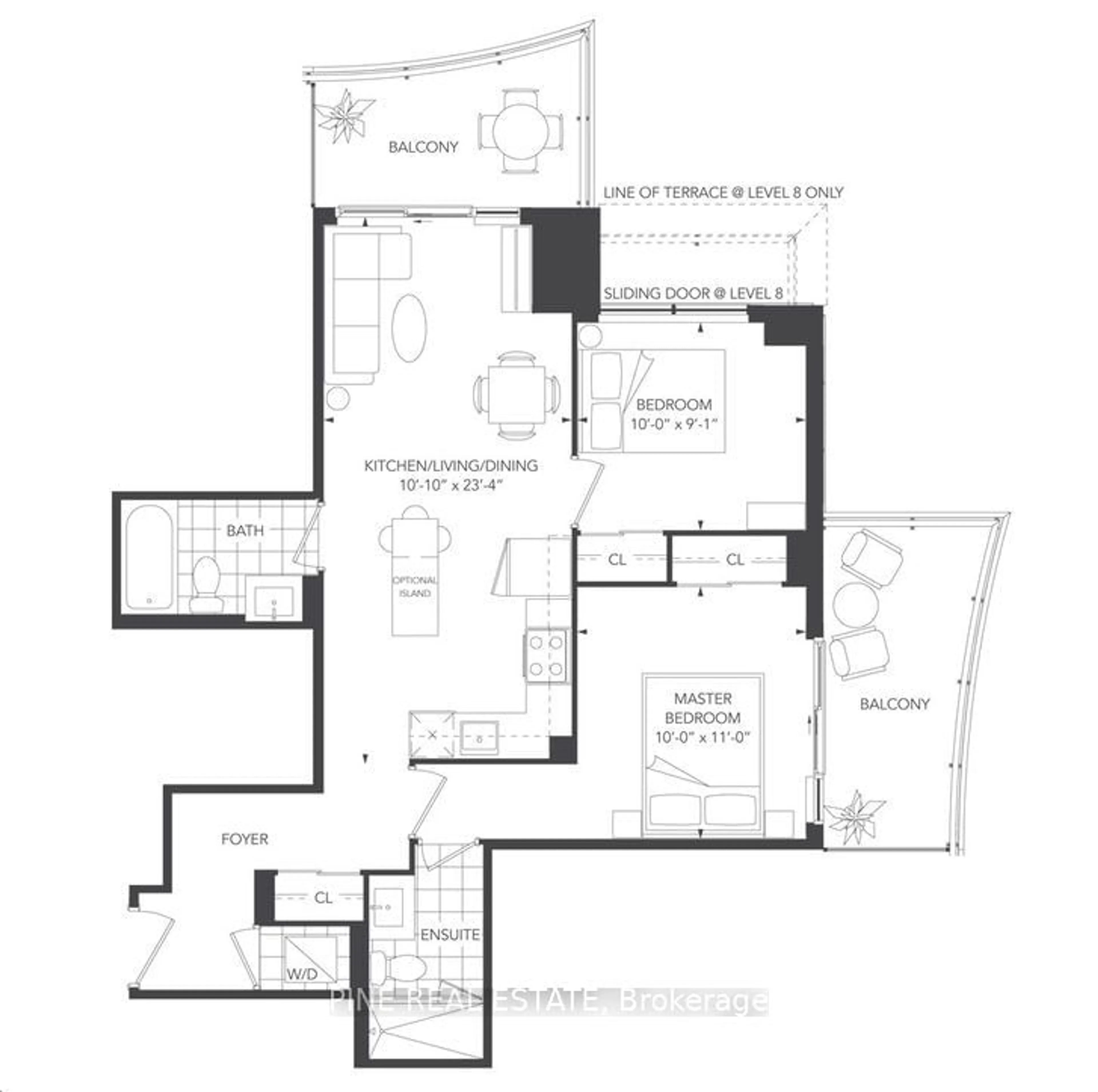 Floor plan for 1435 Celebration Dr #1008, Pickering Ontario L1W 0C4