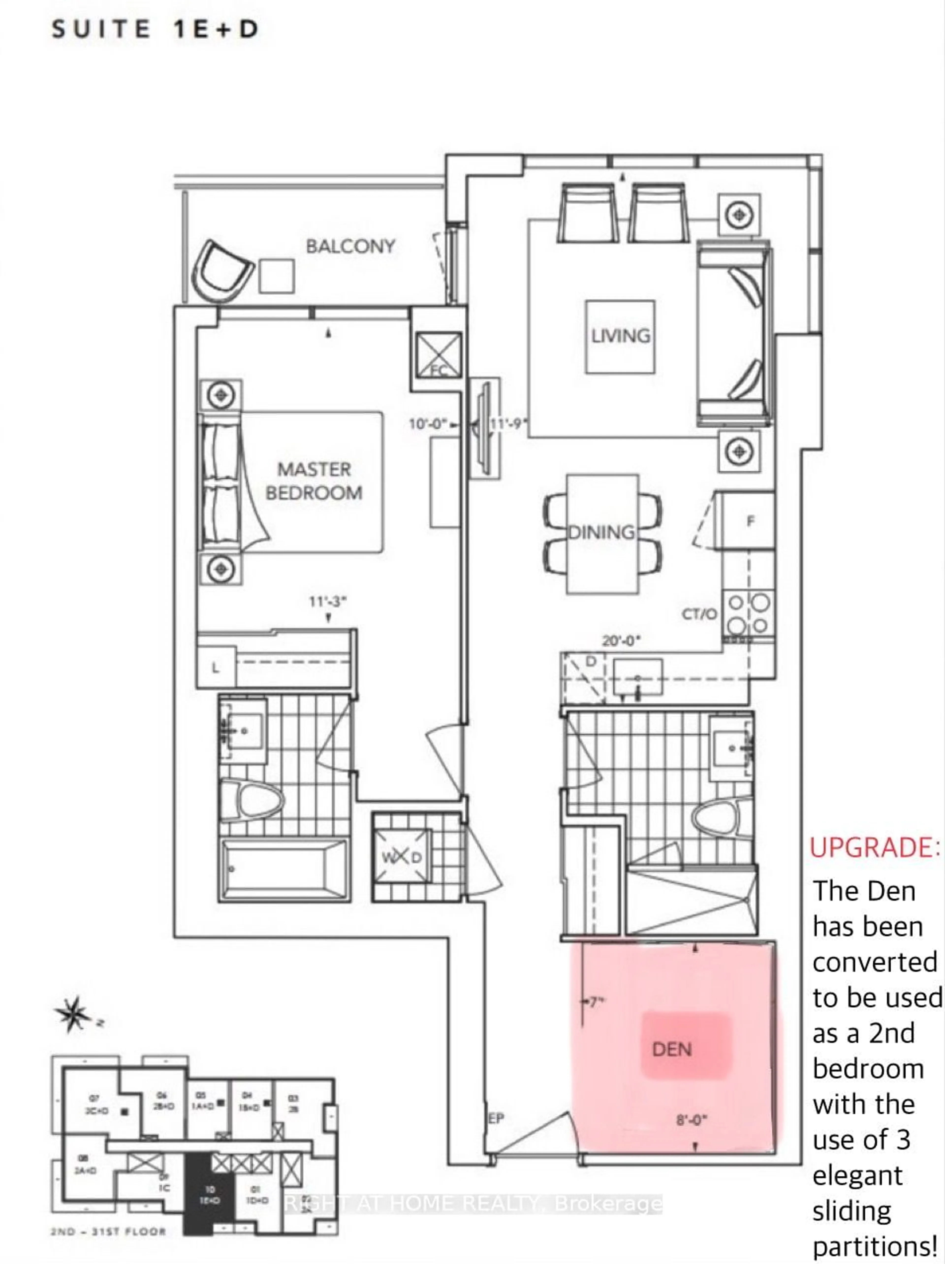 Floor plan for 225 Village Green Sq #710, Toronto Ontario M1S 0N4