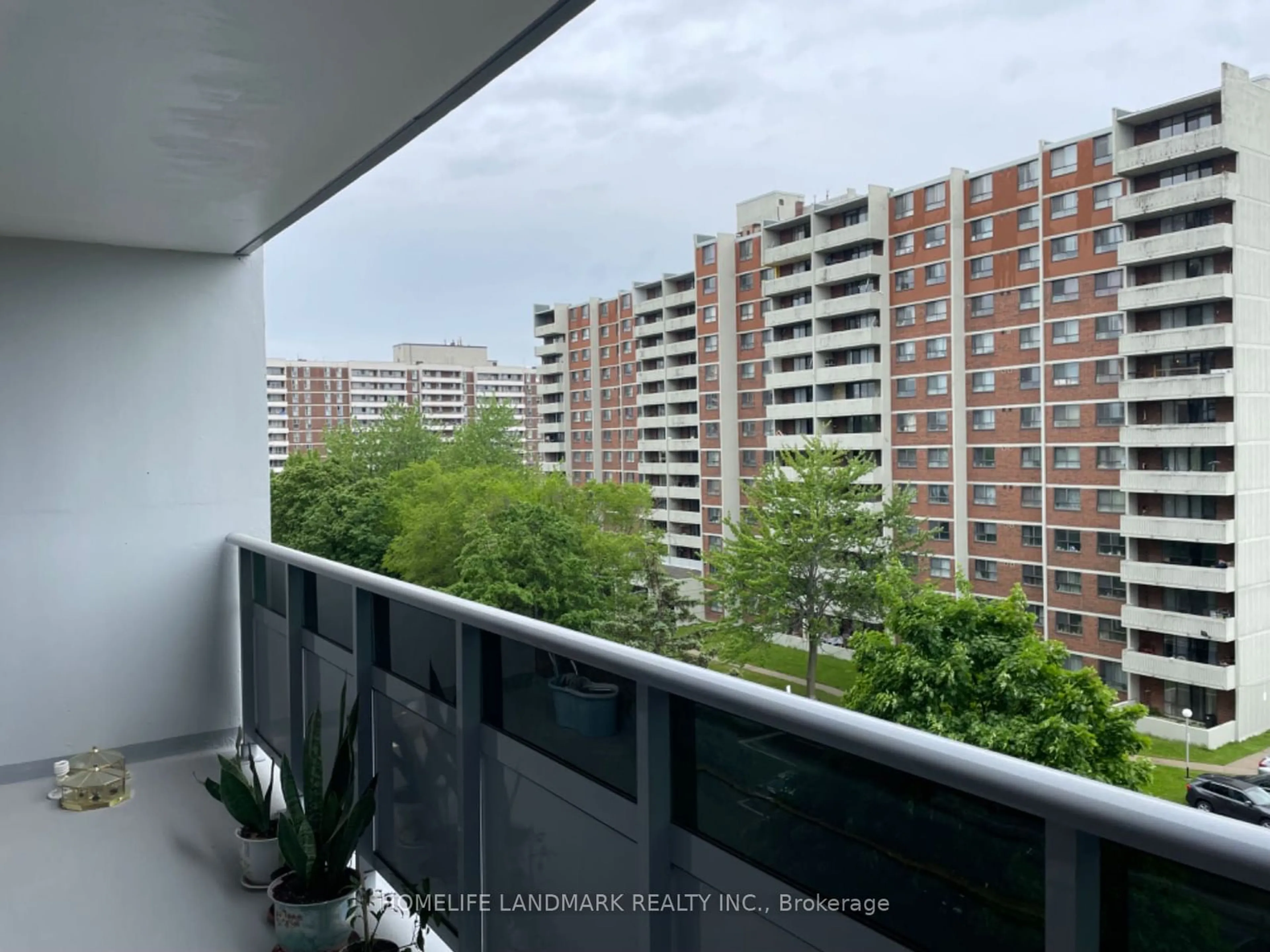 Balcony in the apartment for 1250 Bridletowne Circ #708, Toronto Ontario M1W 2V1