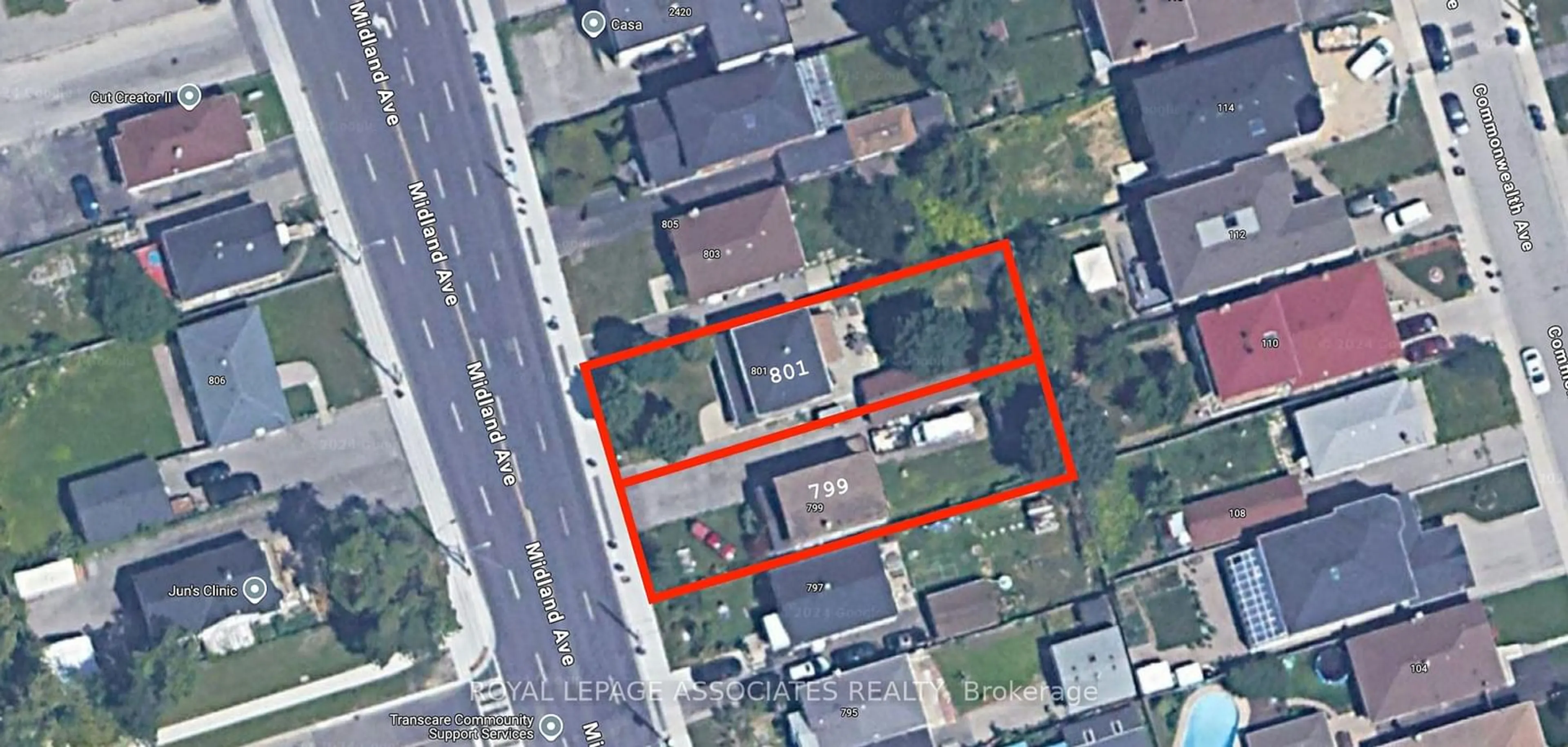 Picture of a map for 799 Midland Ave, Toronto Ontario M1K 4E8