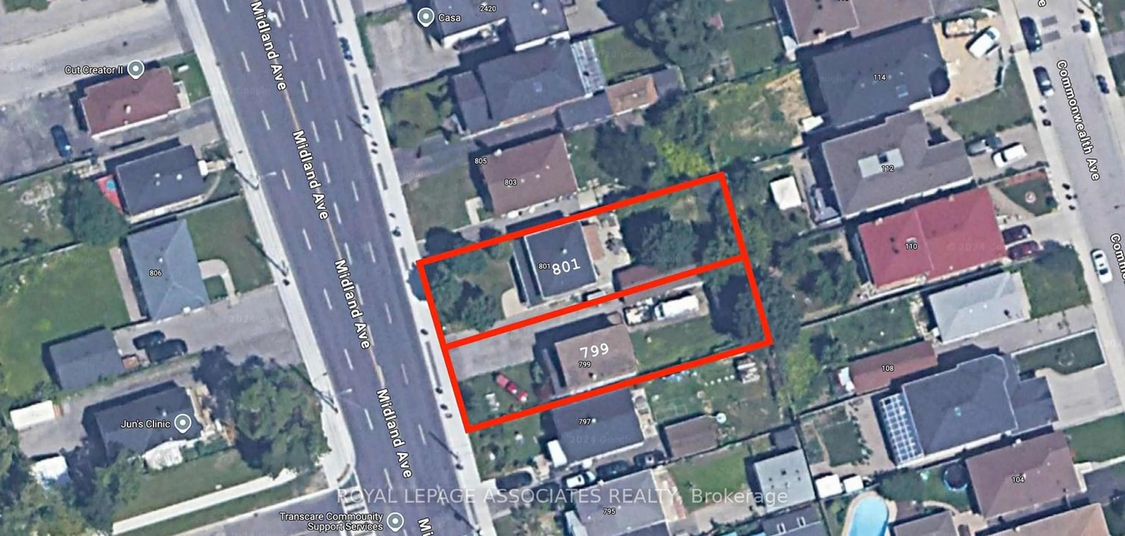 Picture of a map for 801 Midland Ave, Toronto Ontario M1K 4E8