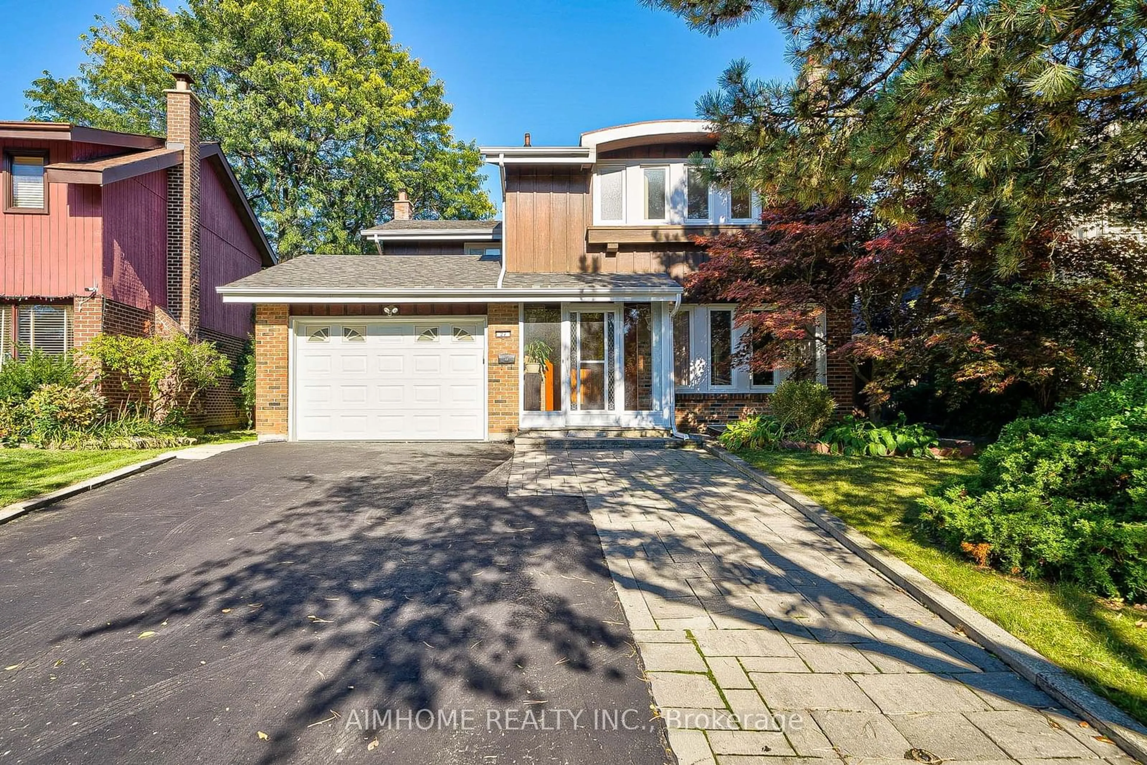 Home with brick exterior material for 27 Macklingate Crt, Toronto Ontario M1V 1A2