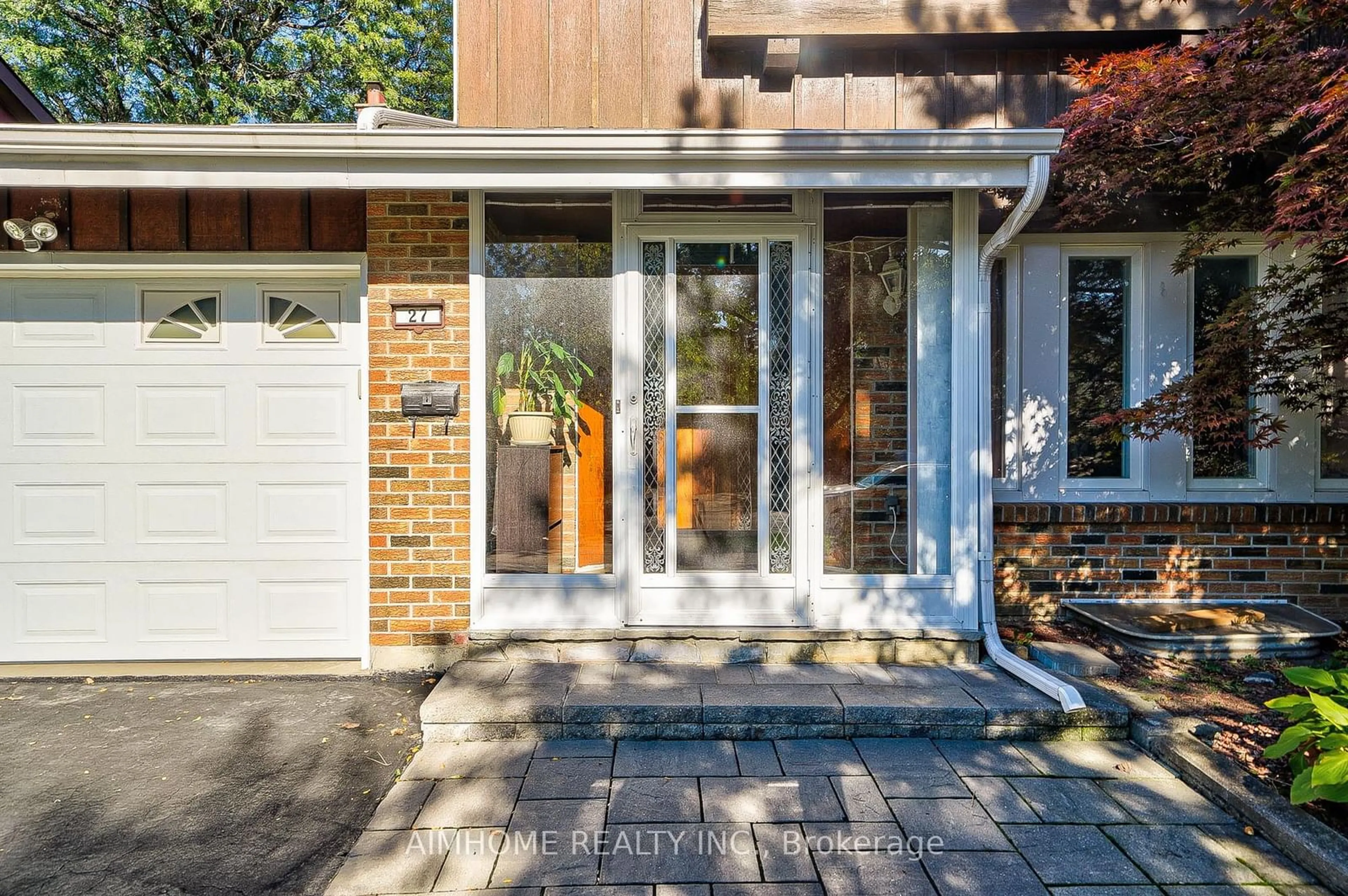 Home with brick exterior material for 27 Macklingate Crt, Toronto Ontario M1V 1A2