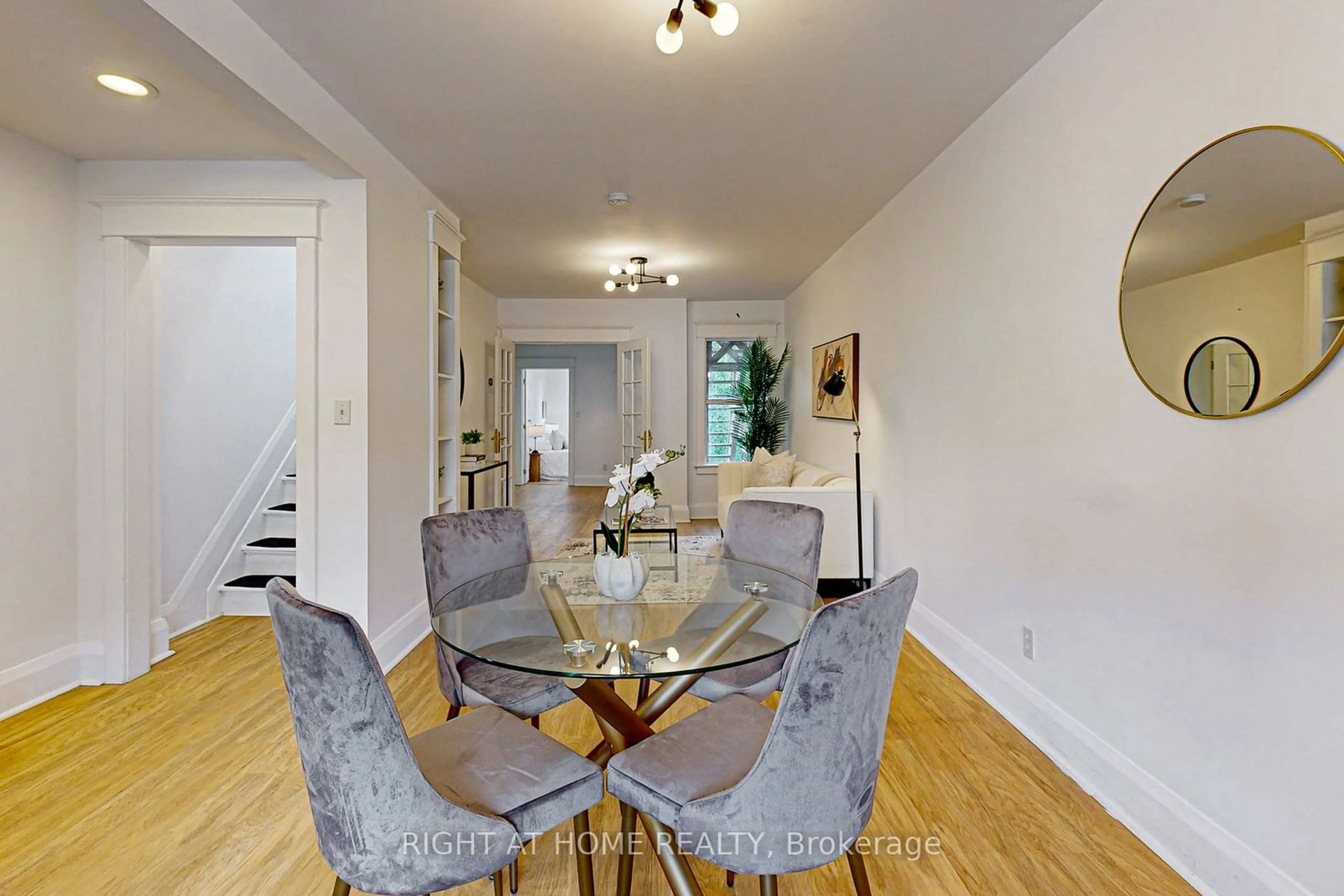 Dining room, wood floors for 1055 Woodbine Ave, Toronto Ontario M4C 4C2