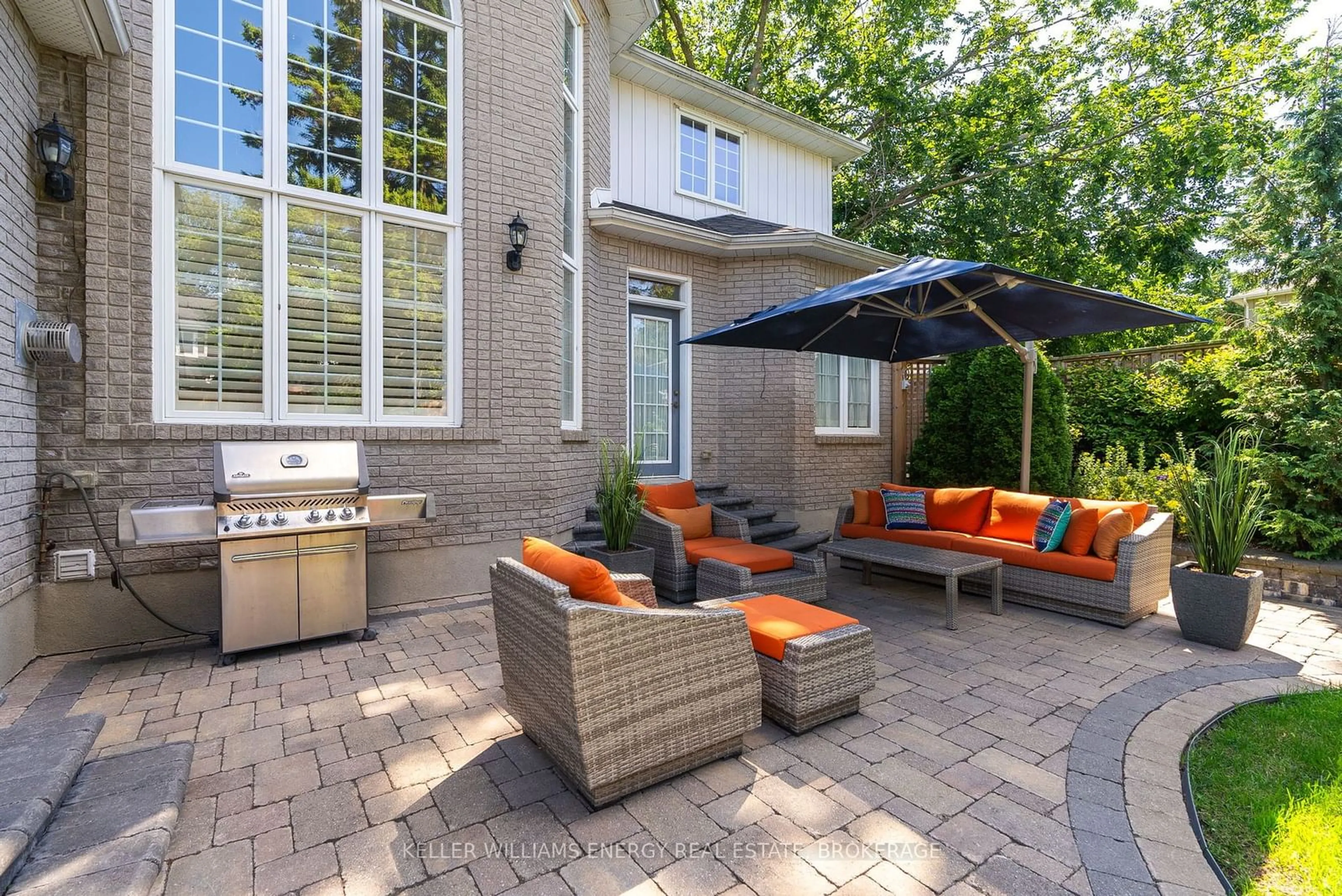 Patio, the fenced backyard for 418 Euclid St, Whitby Ontario L1N 5B8