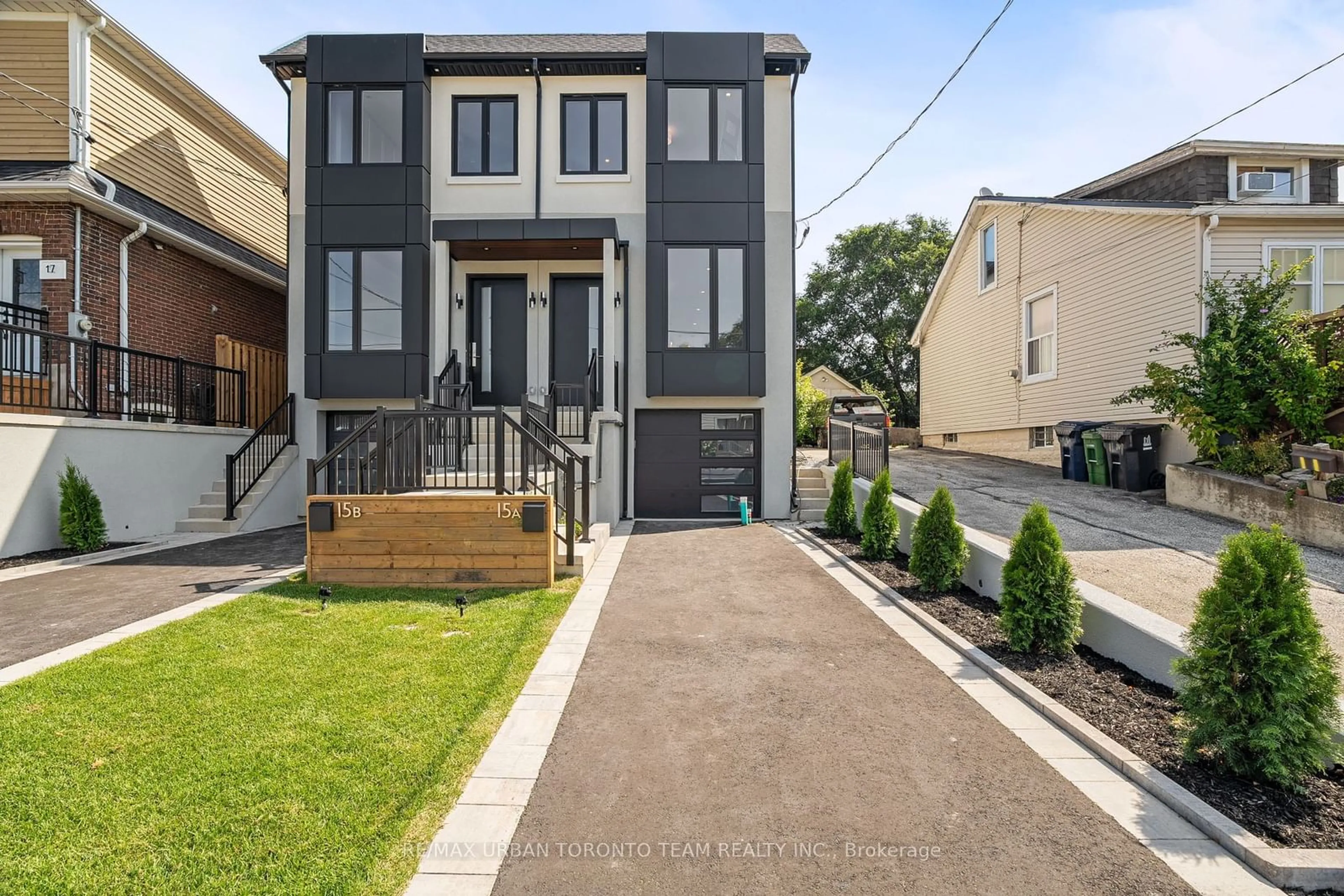 Frontside or backside of a home, the fenced backyard for 15A Medford Ave, Toronto Ontario M1L 4G1