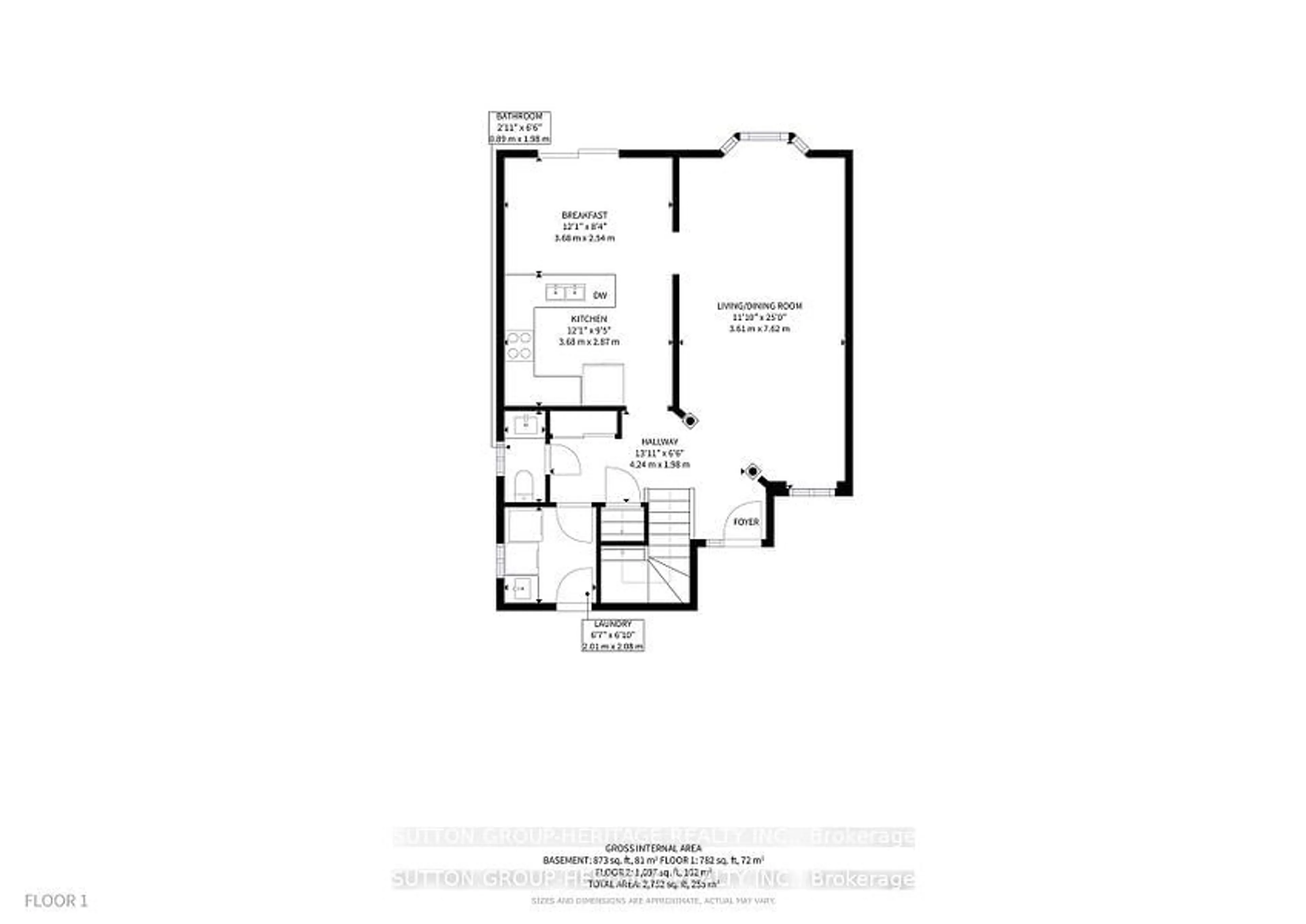 Floor plan for 1452 Sandhurst Cres, Pickering Ontario L1V 6Y8