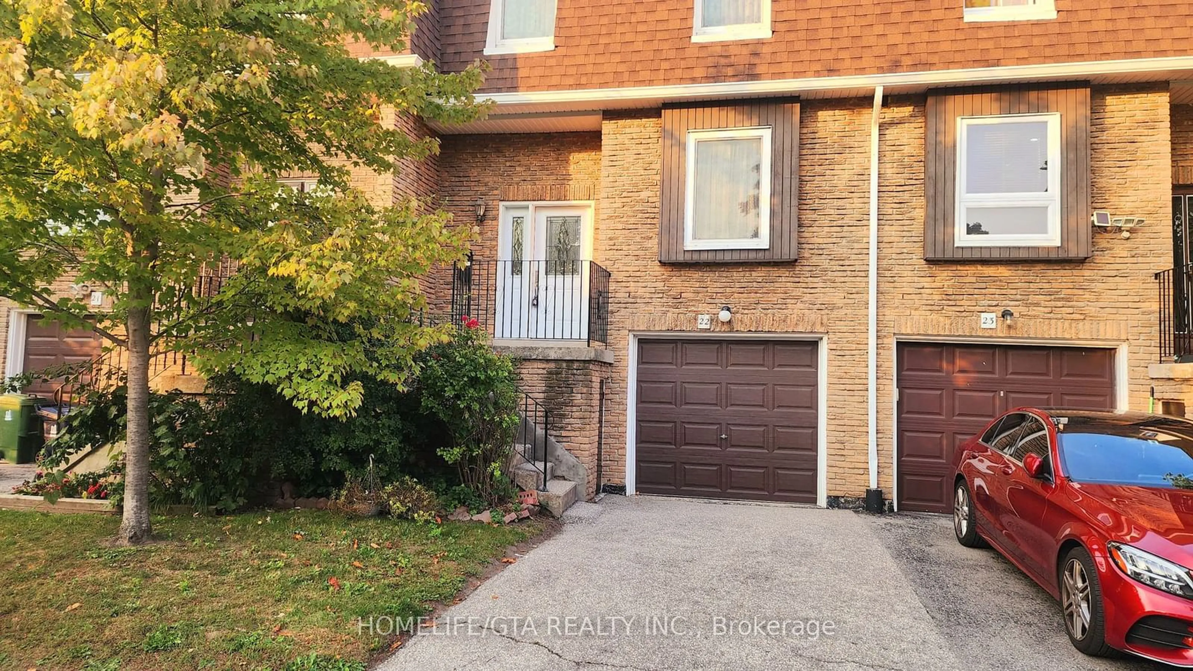 A pic from exterior of the house or condo, the street view for 50 Dundalk Dr #22, Toronto Ontario M1P 4T7