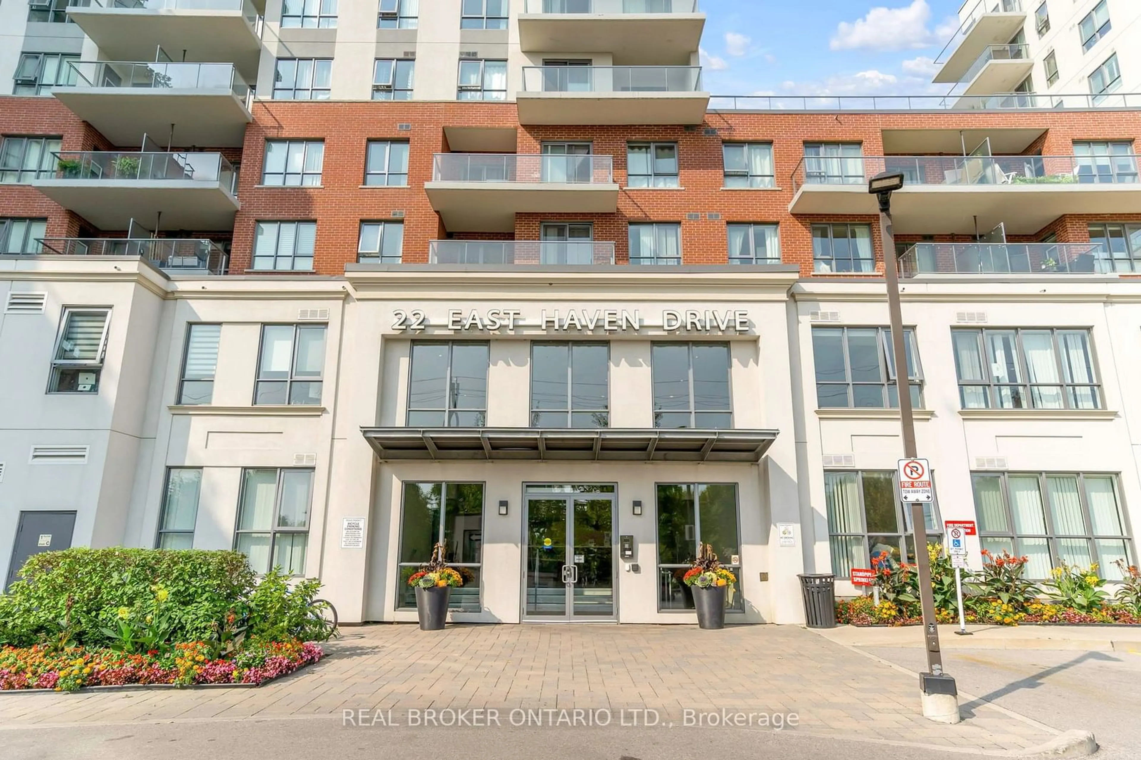 A pic from exterior of the house or condo for 22 East Haven Dr #335, Toronto Ontario M1N 0B4