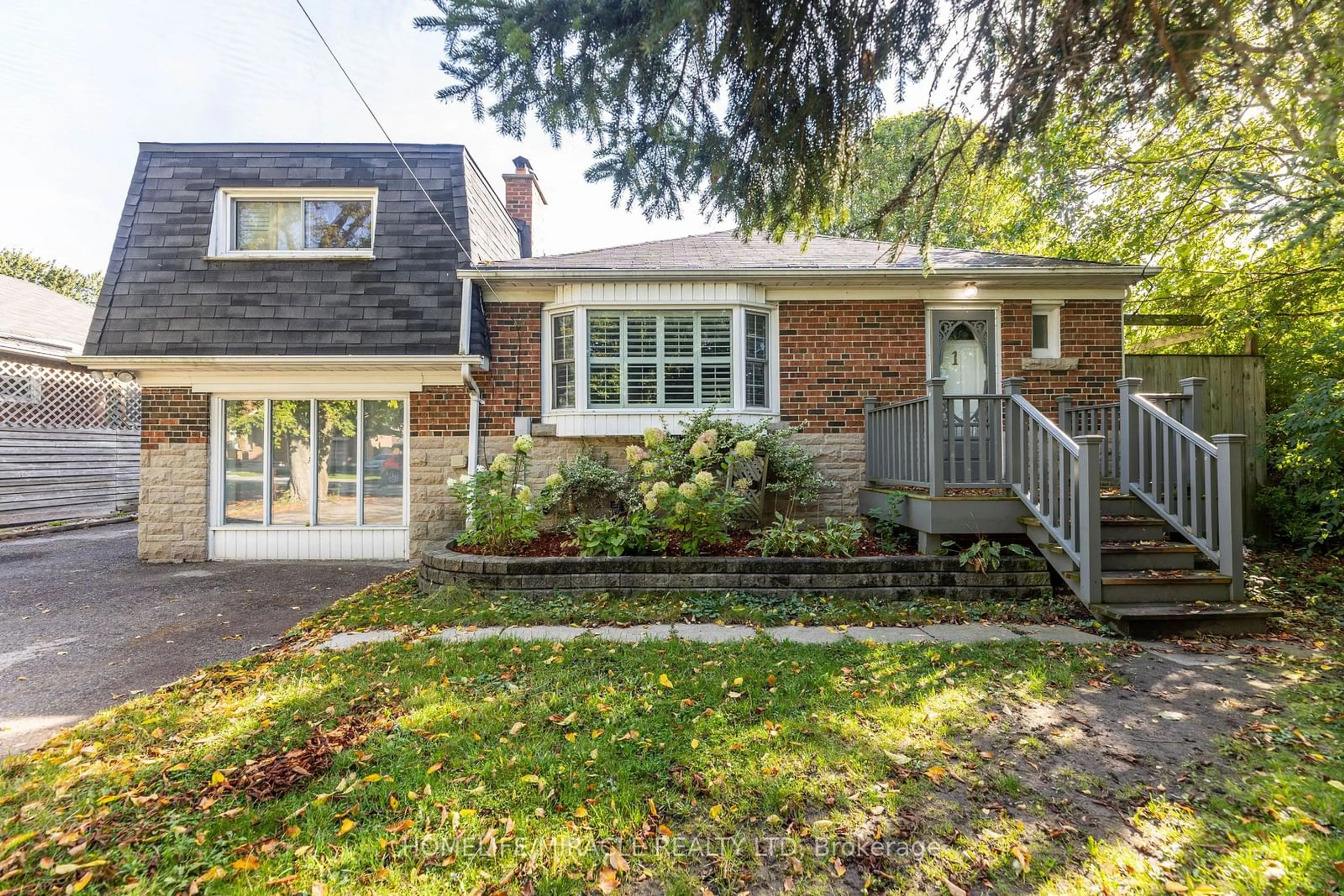 Home with brick exterior material for 1 Lowell Ave, Toronto Ontario M1M 3M7