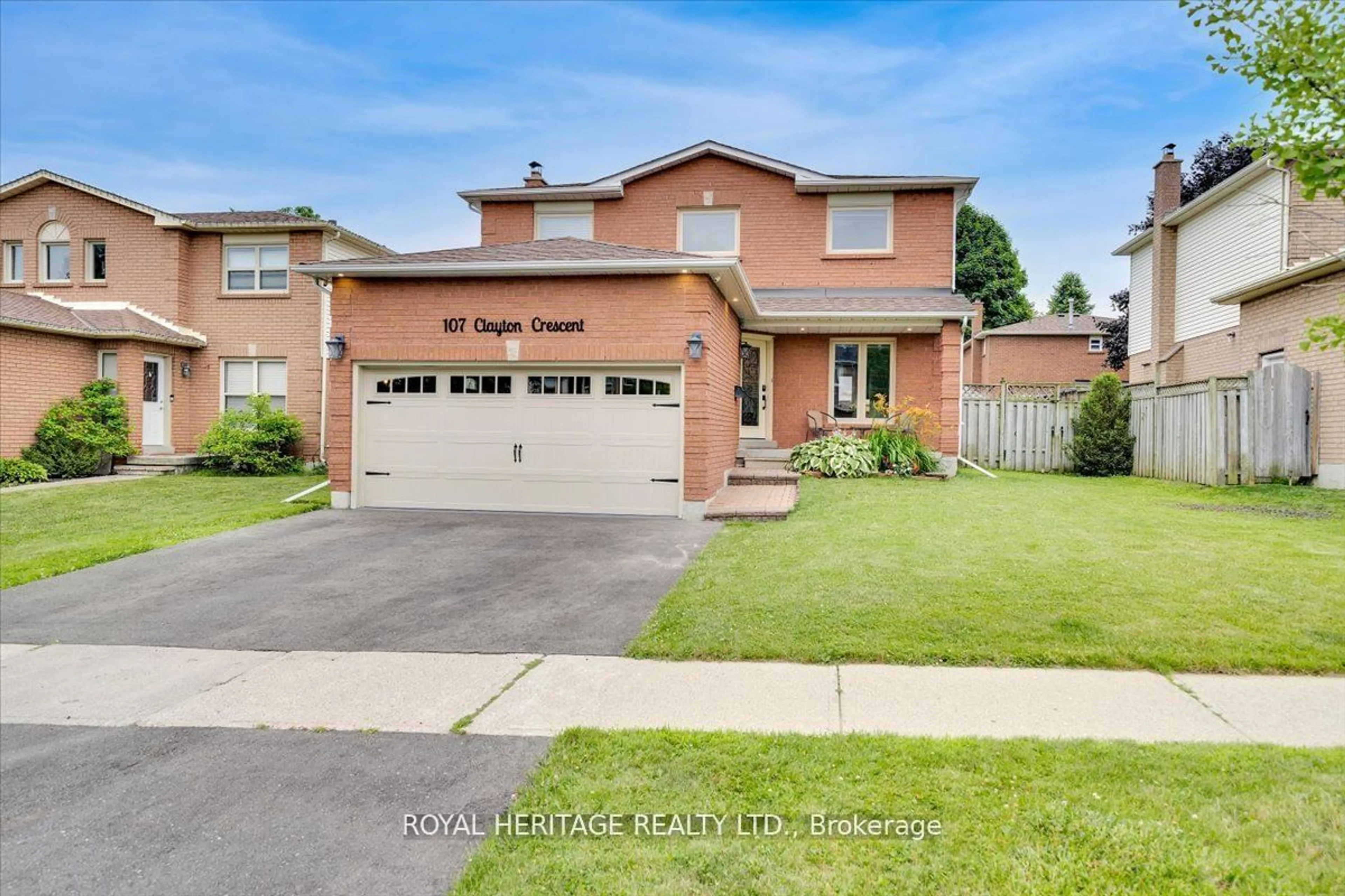 Frontside or backside of a home, the street view for 107 Clayton Cres, Clarington Ontario L1C 4N9