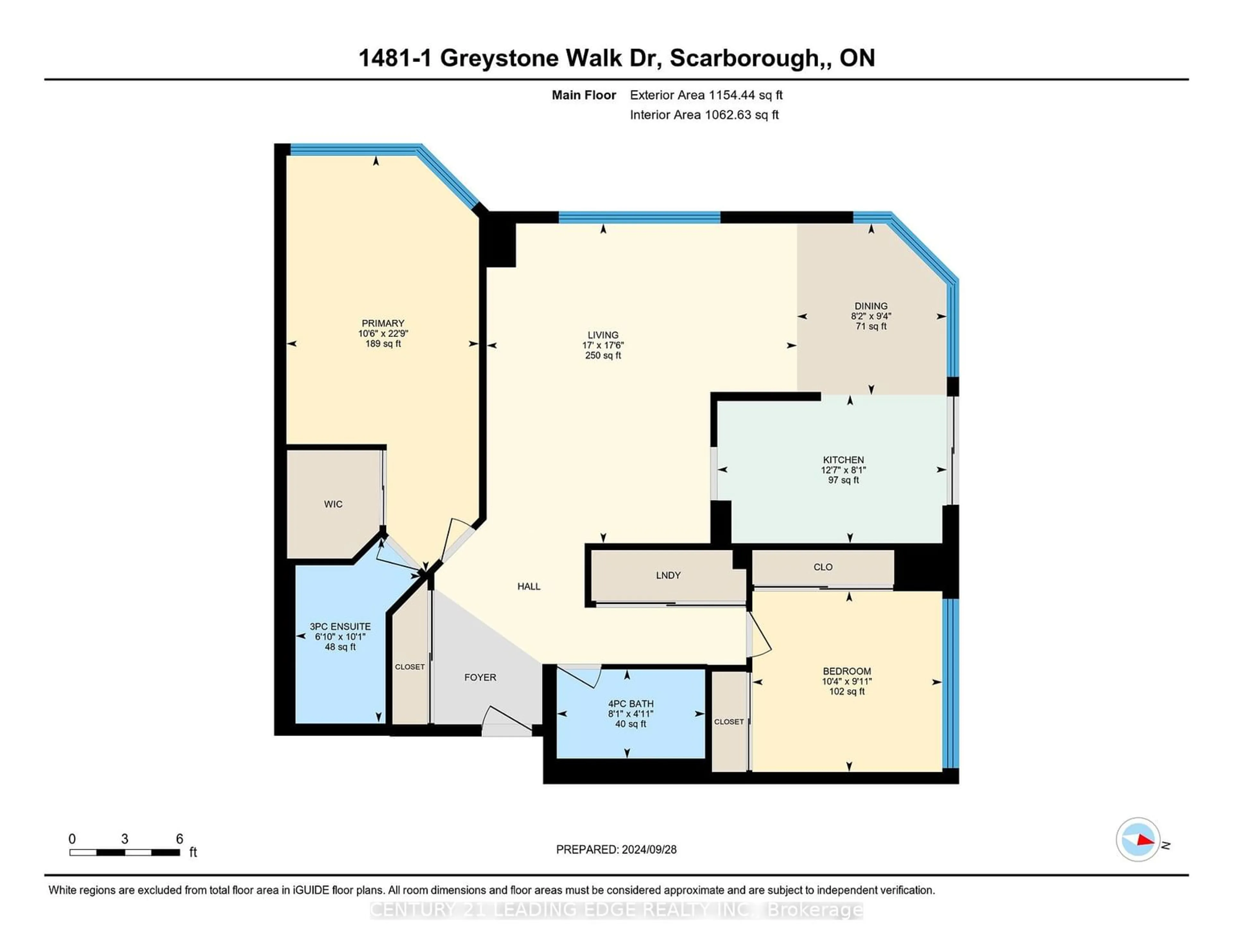 Floor plan for 1 Greystone Walk Dr #1481, Toronto Ontario M1K 5J3