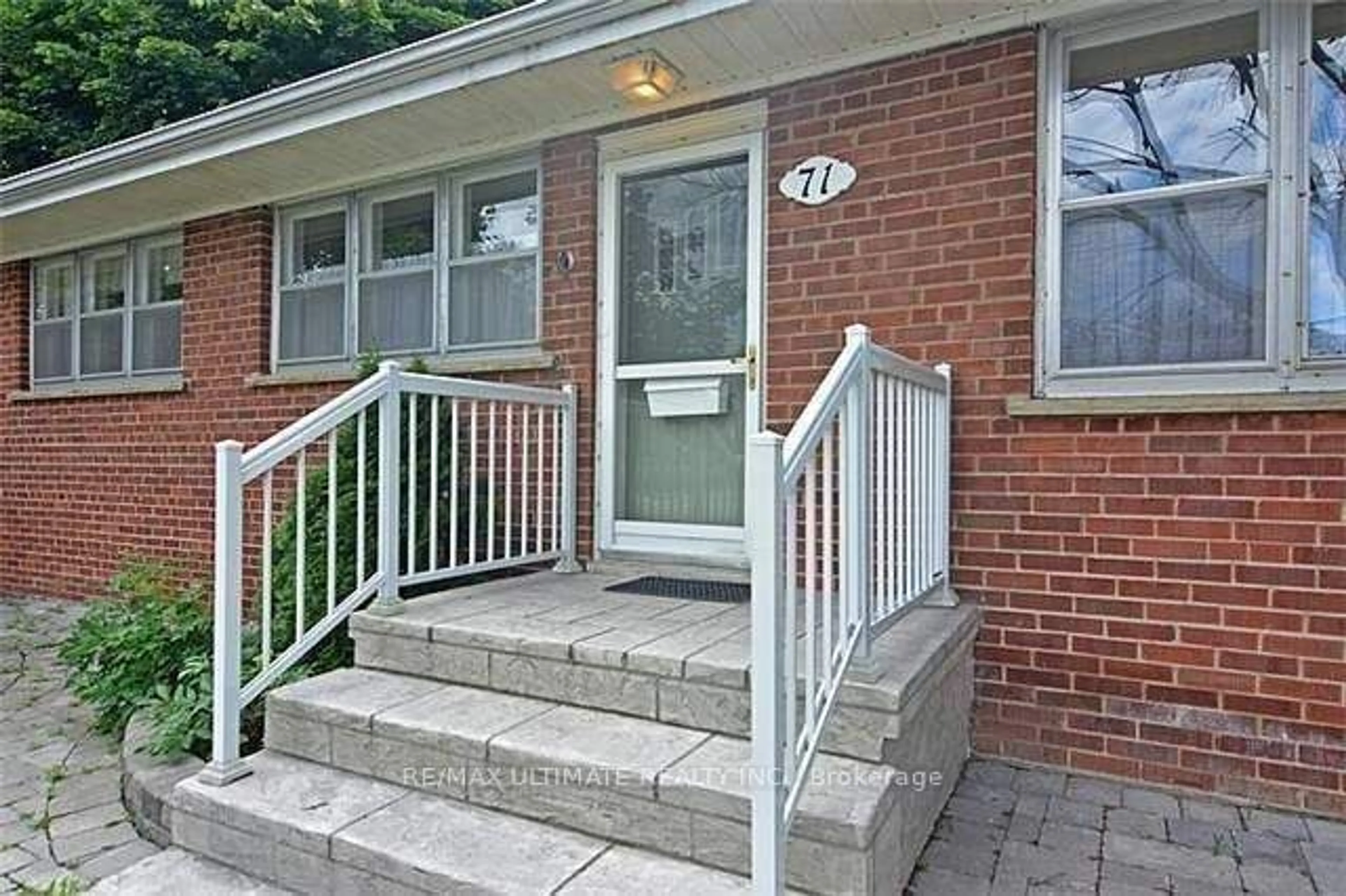 Home with brick exterior material for 71-73 Grace St, Toronto Ontario M1J 2M6