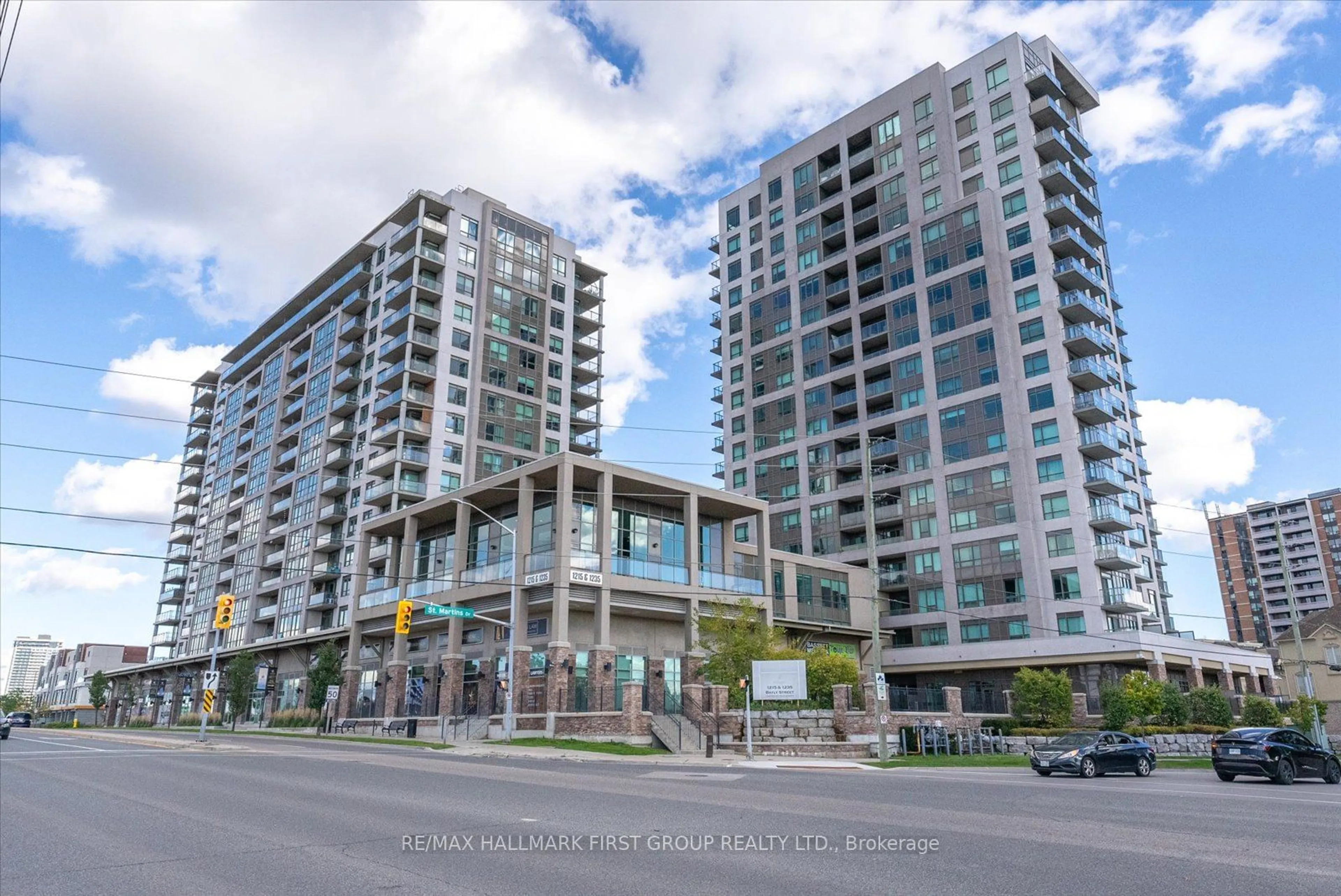 A pic from exterior of the house or condo, the street view for 1215 Bayly St #1403, Pickering Ontario L1W 1L7