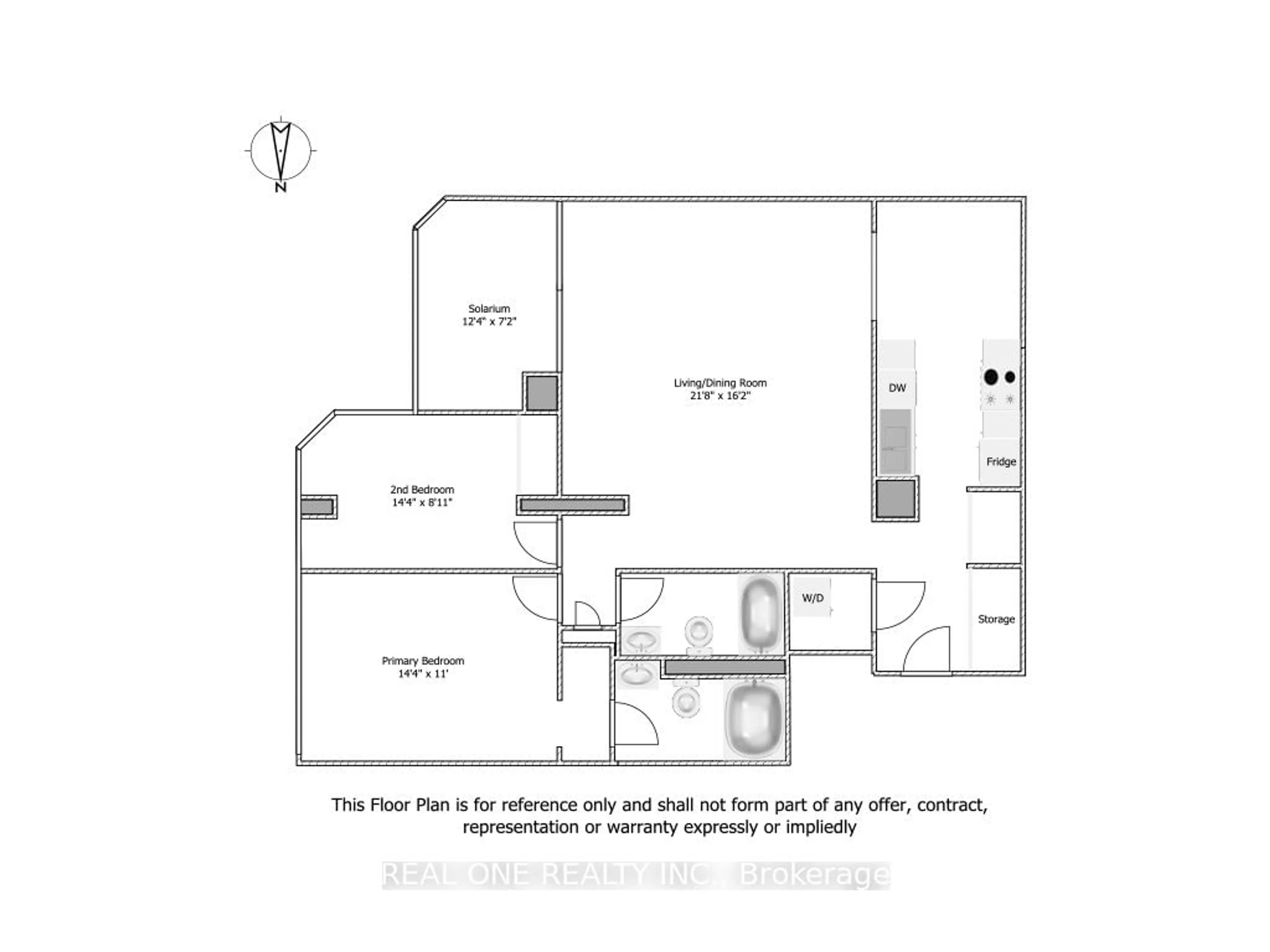 Floor plan for 80 Alton Towers Circ #1714, Toronto Ontario M1V 5E8