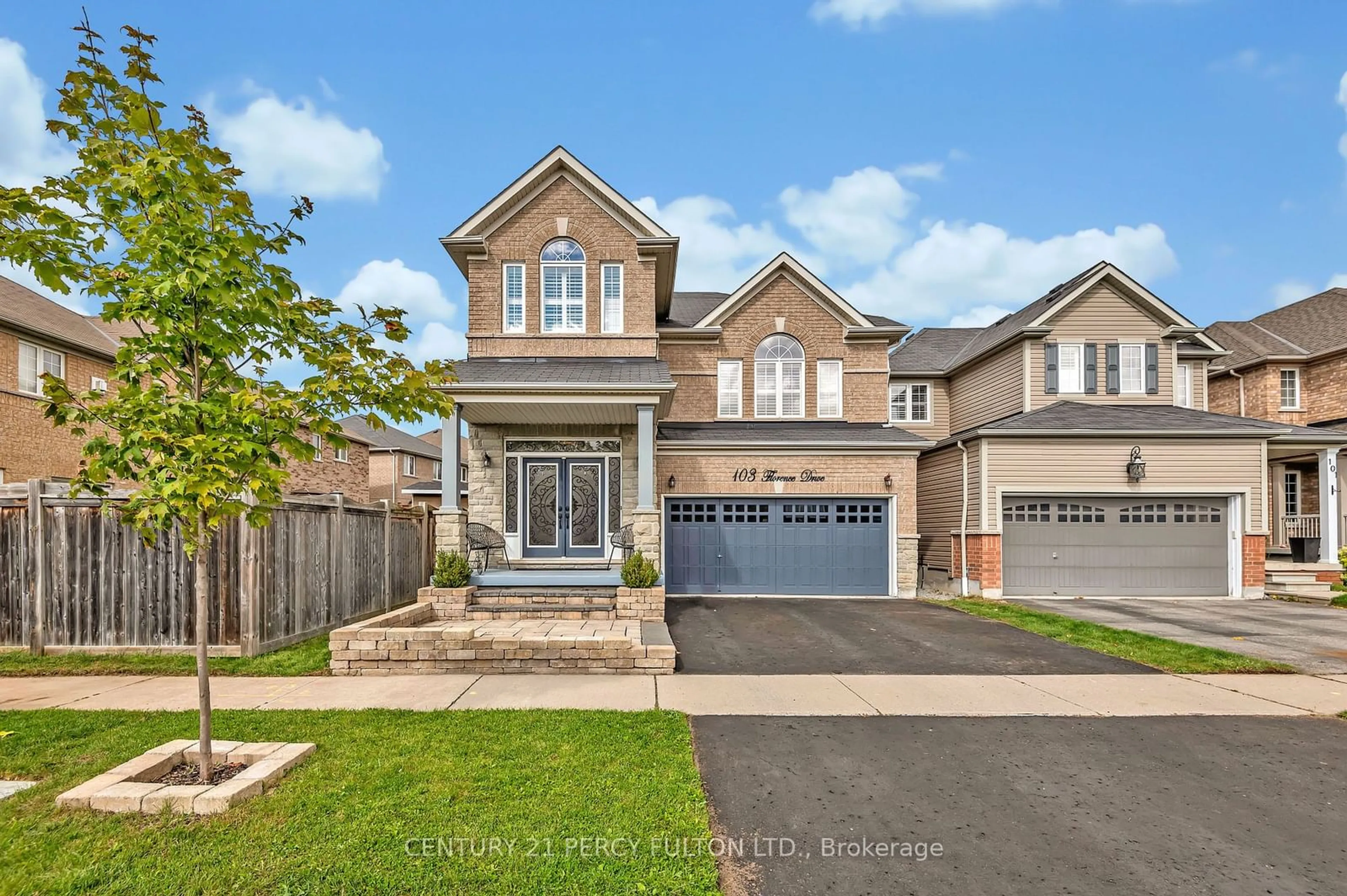 Frontside or backside of a home, the street view for 103 Florence Dr, Whitby Ontario L1R 0K5