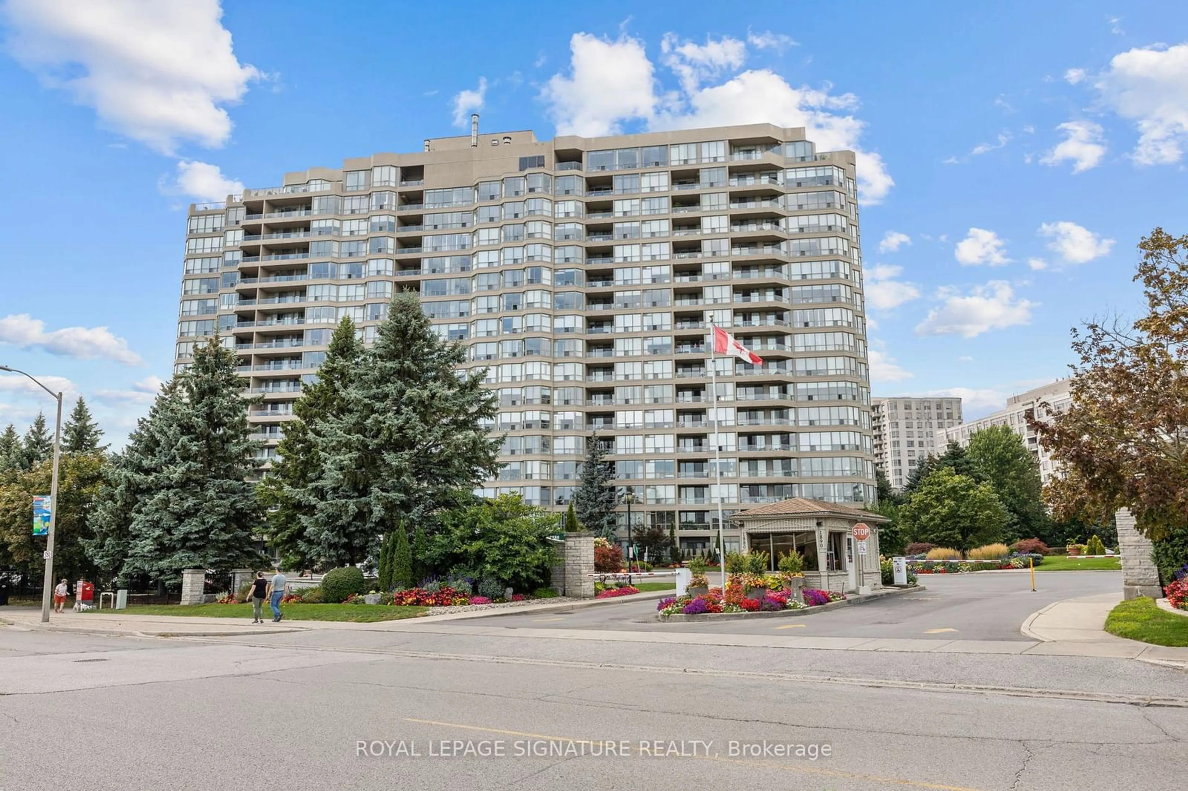 A pic from exterior of the house or condo, the street view for 1880 Valley Farm Rd #PH19, Pickering Ontario L1V 6B3