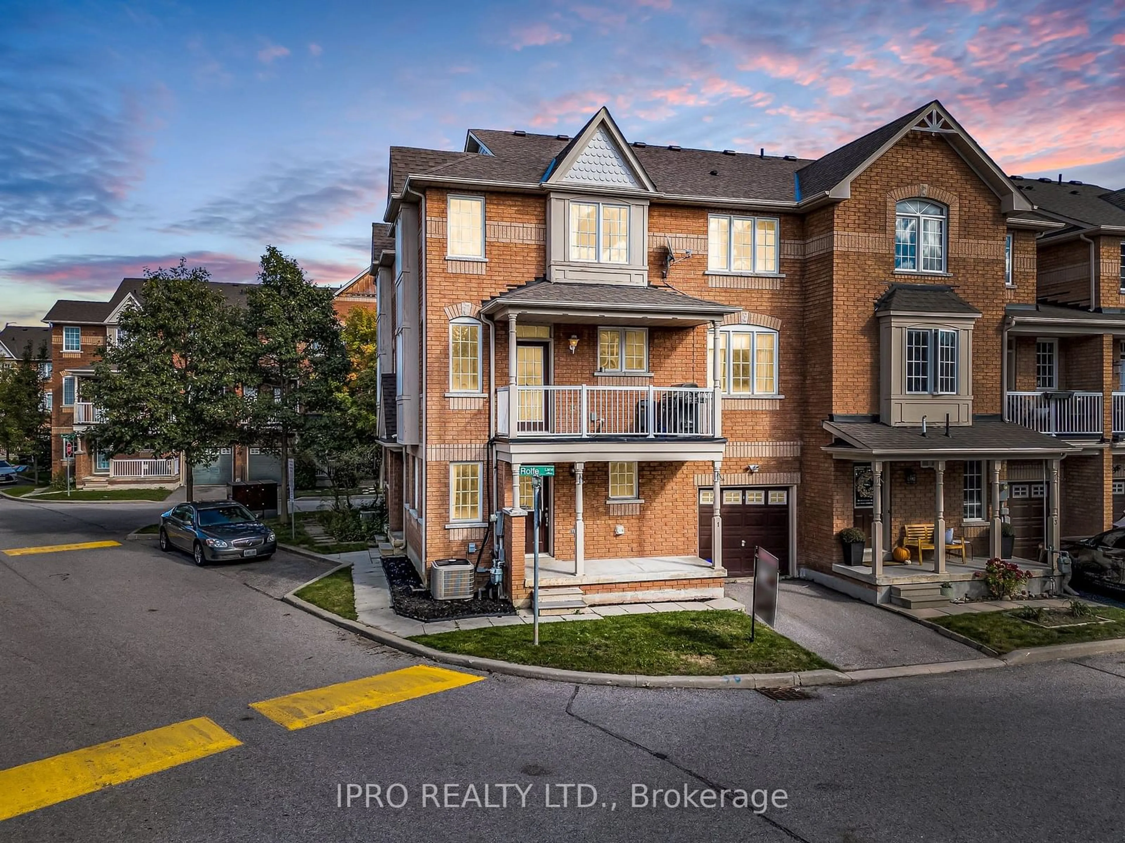 A pic from exterior of the house or condo, the street view for 1 Rolfe Lane, Ajax Ontario L1S 7S7