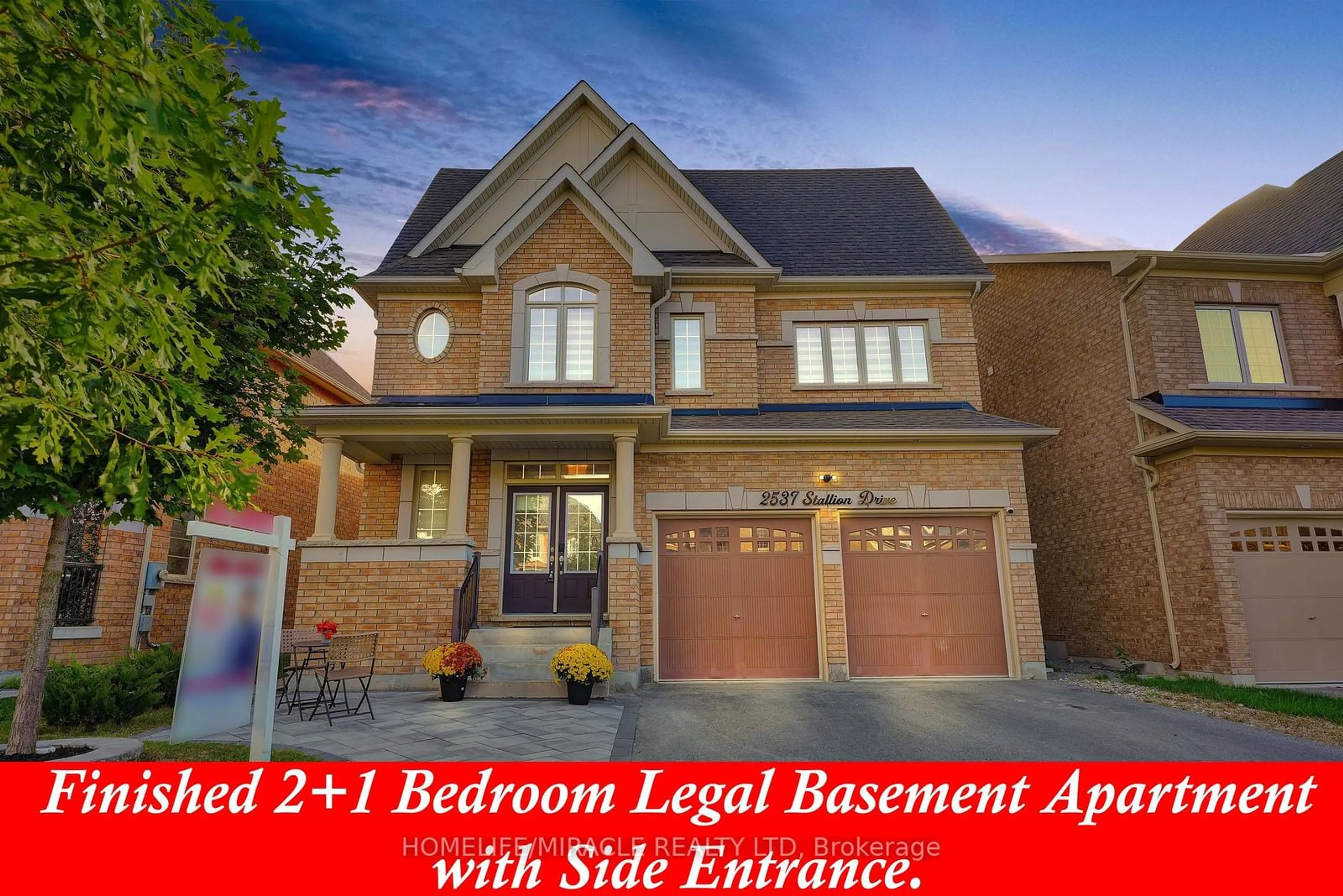 Home with brick exterior material for 2537 Stallion Dr, Oshawa Ontario L1L 0M4