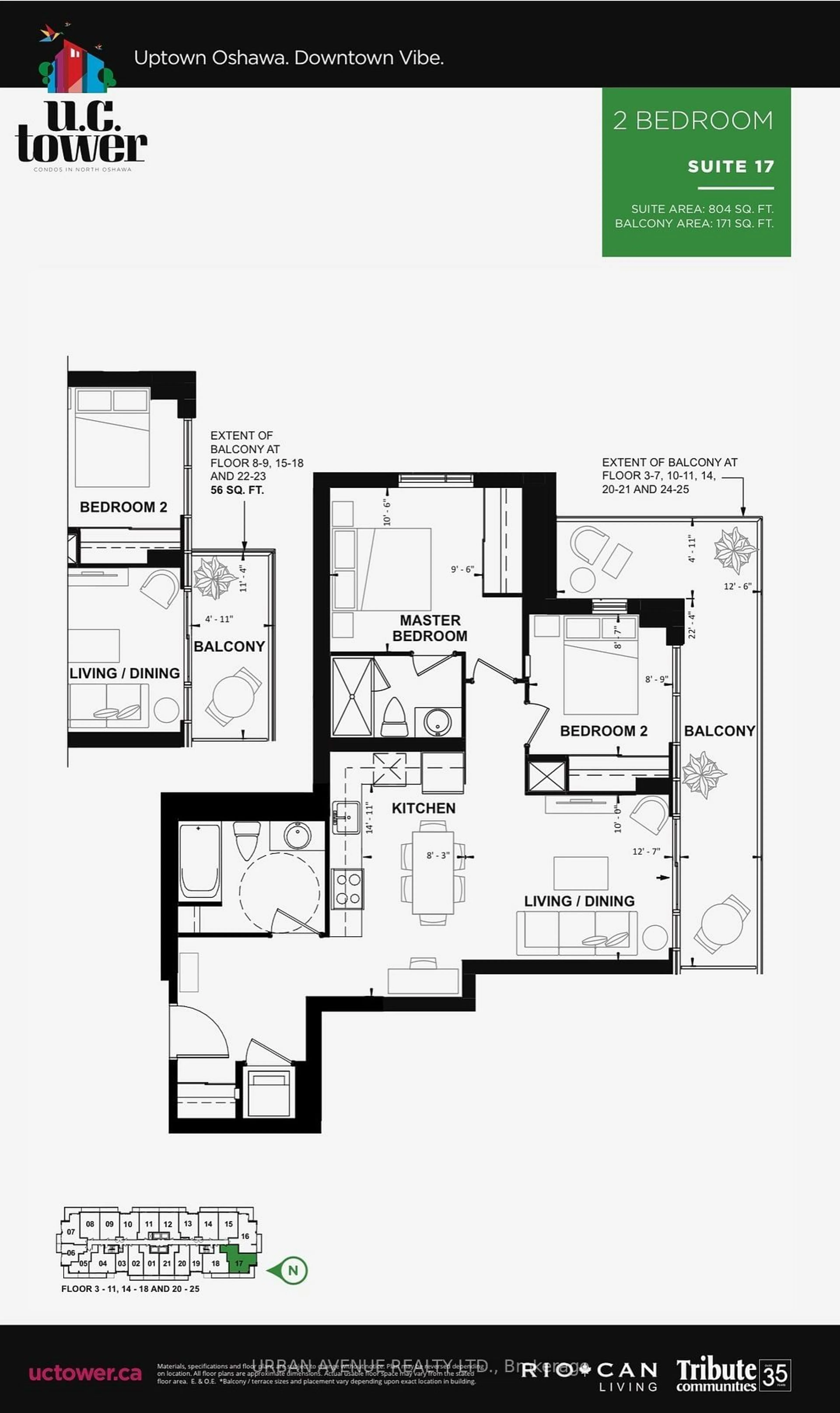 Floor plan for 2550 Simcoe St #817, Oshawa Ontario L1L 0R5