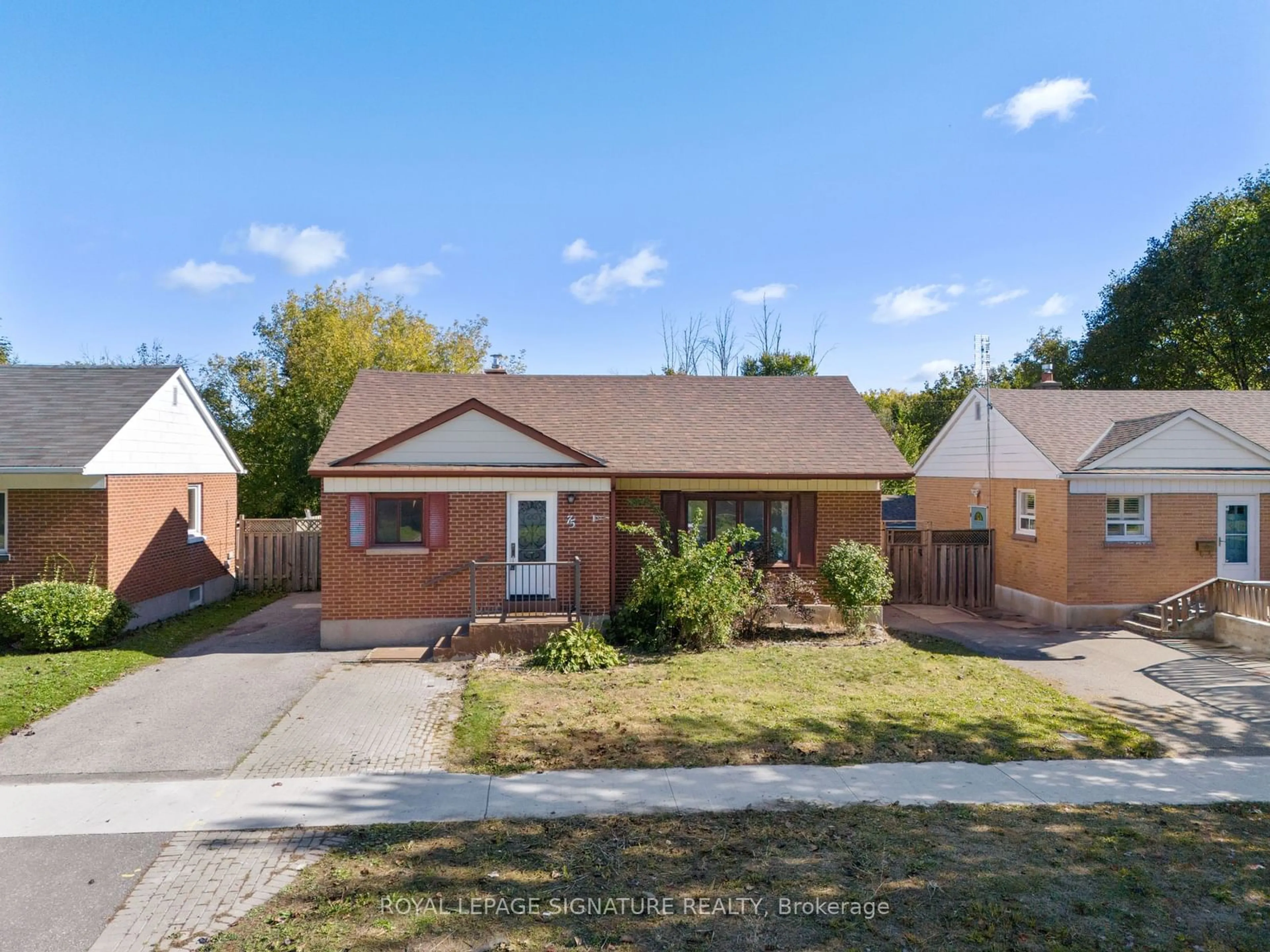 Frontside or backside of a home, the street view for 75 Admiral Rd, Ajax Ontario L1S 2N8