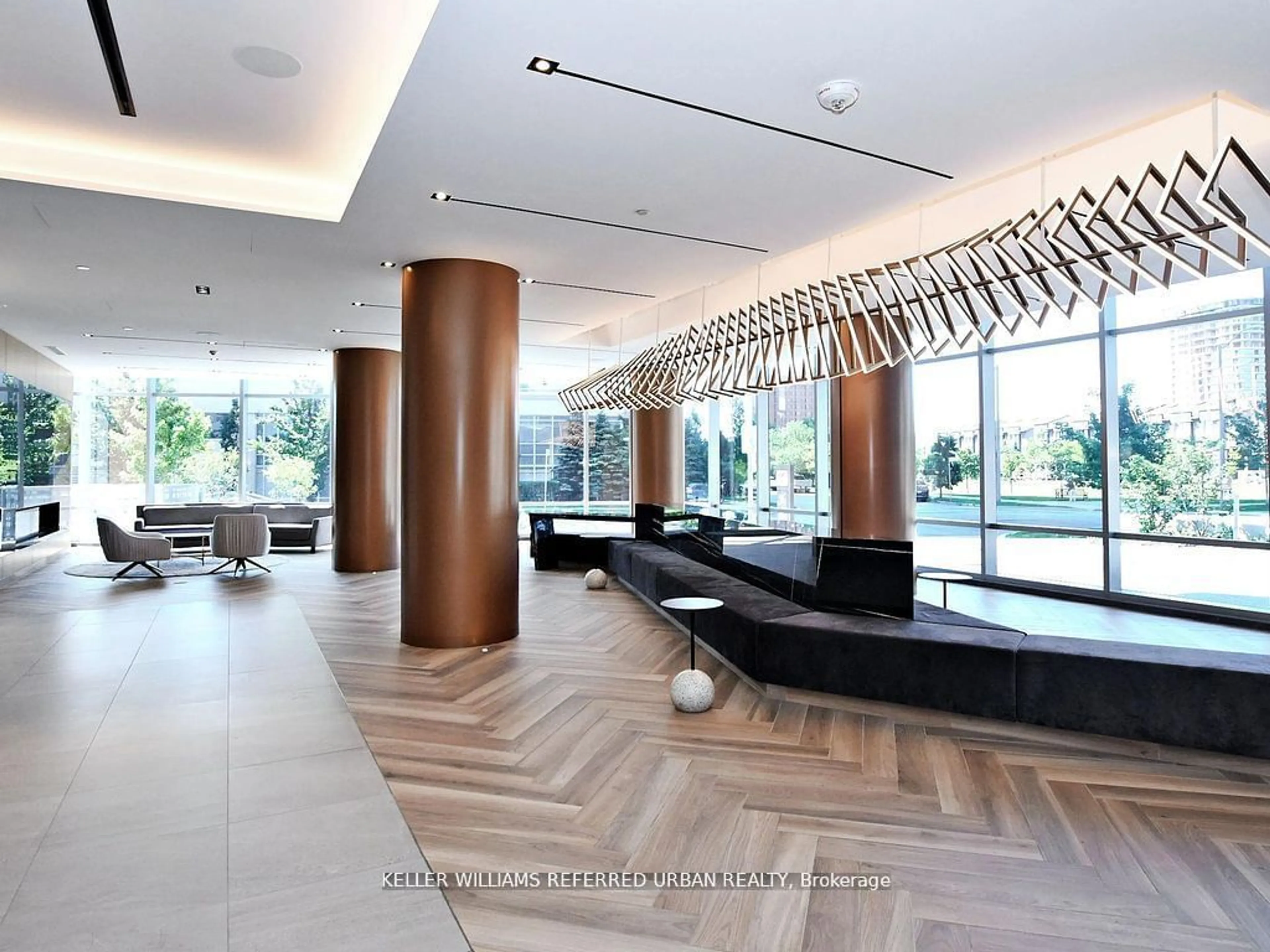 Indoor lobby, wood floors for 225 Village Green Sq #3009, Toronto Ontario M1S 0N4