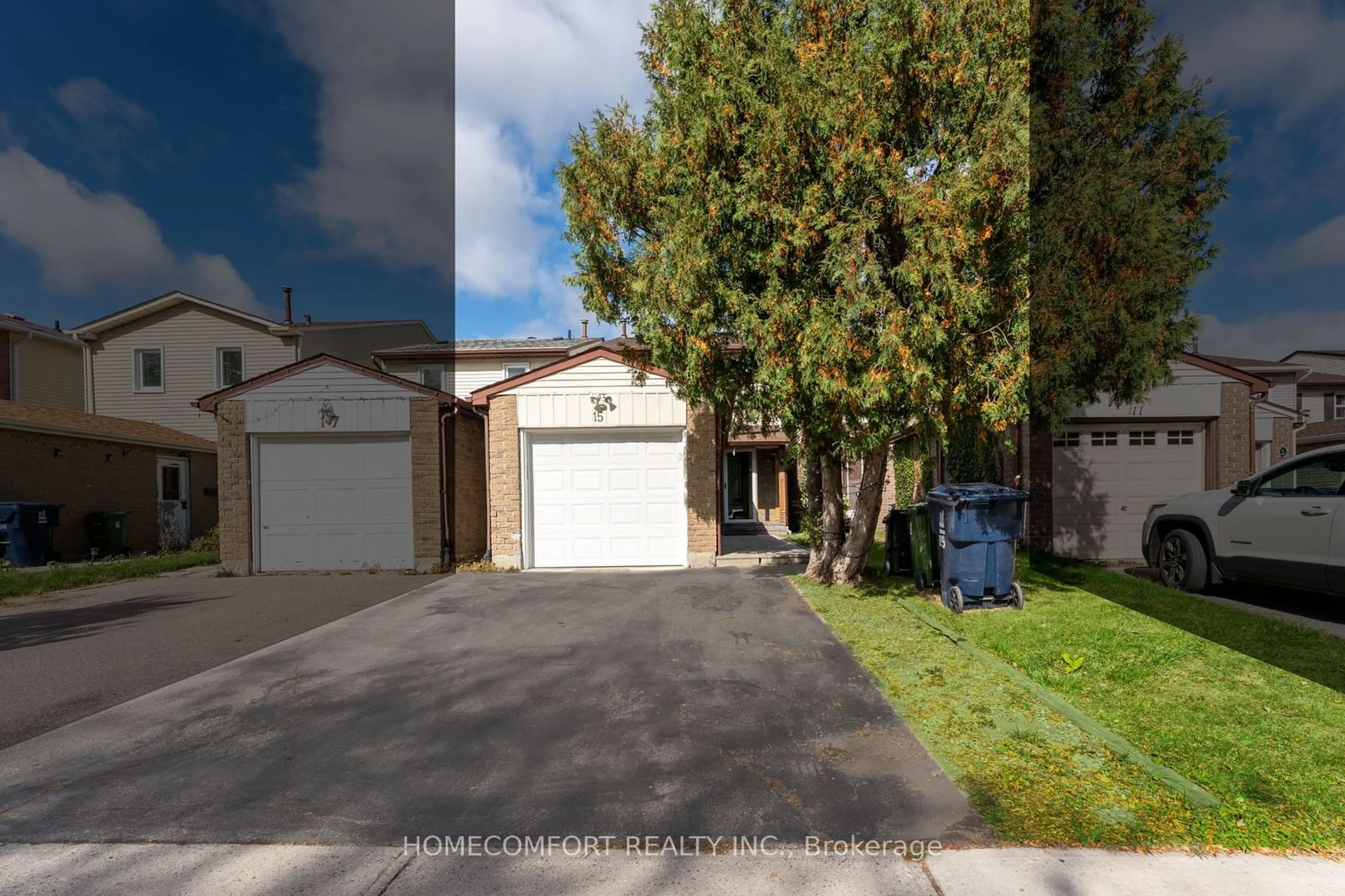 Frontside or backside of a home, the street view for 15 Sandy Haven Dr, Toronto Ontario M1W 3H8