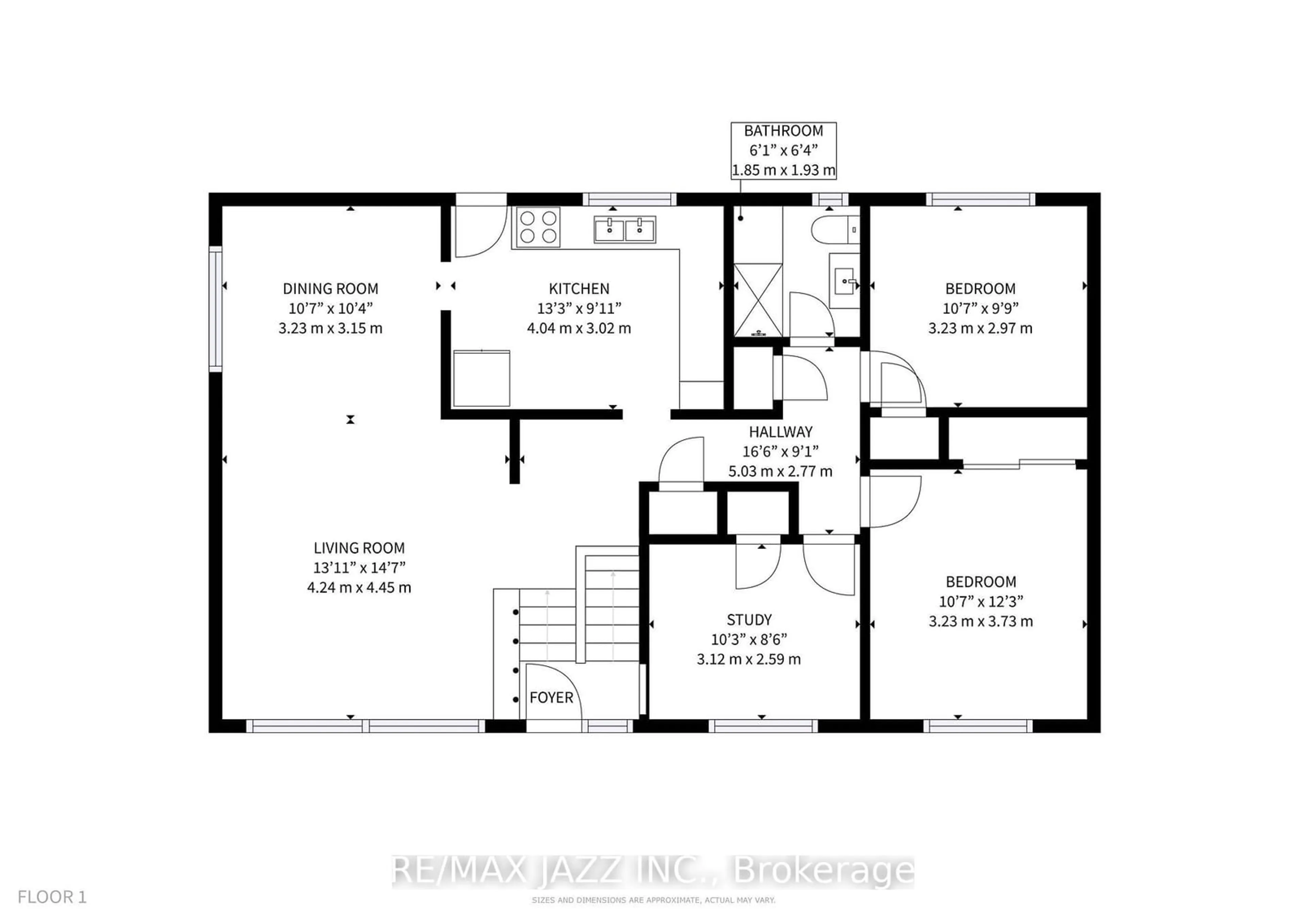 Floor plan for 1 Hoshlega Dr, Toronto Ontario M1G 2X4