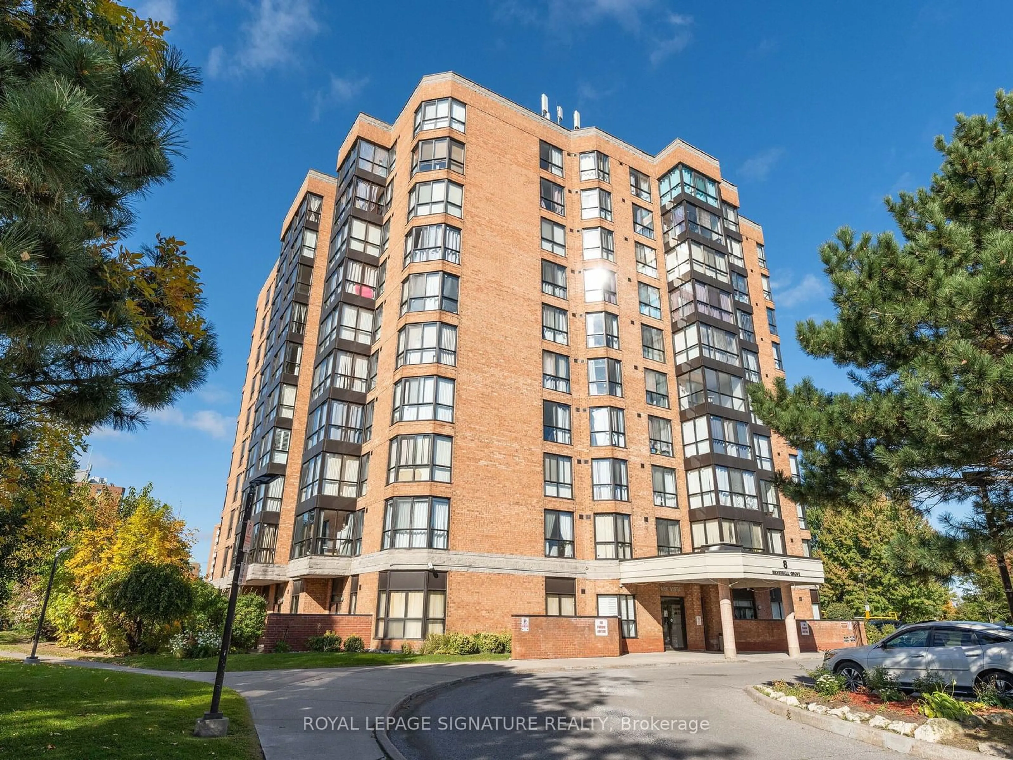 A pic from exterior of the house or condo, the front or back of building for 8 Silverbell Grve #709, Toronto Ontario M1B 4Z3