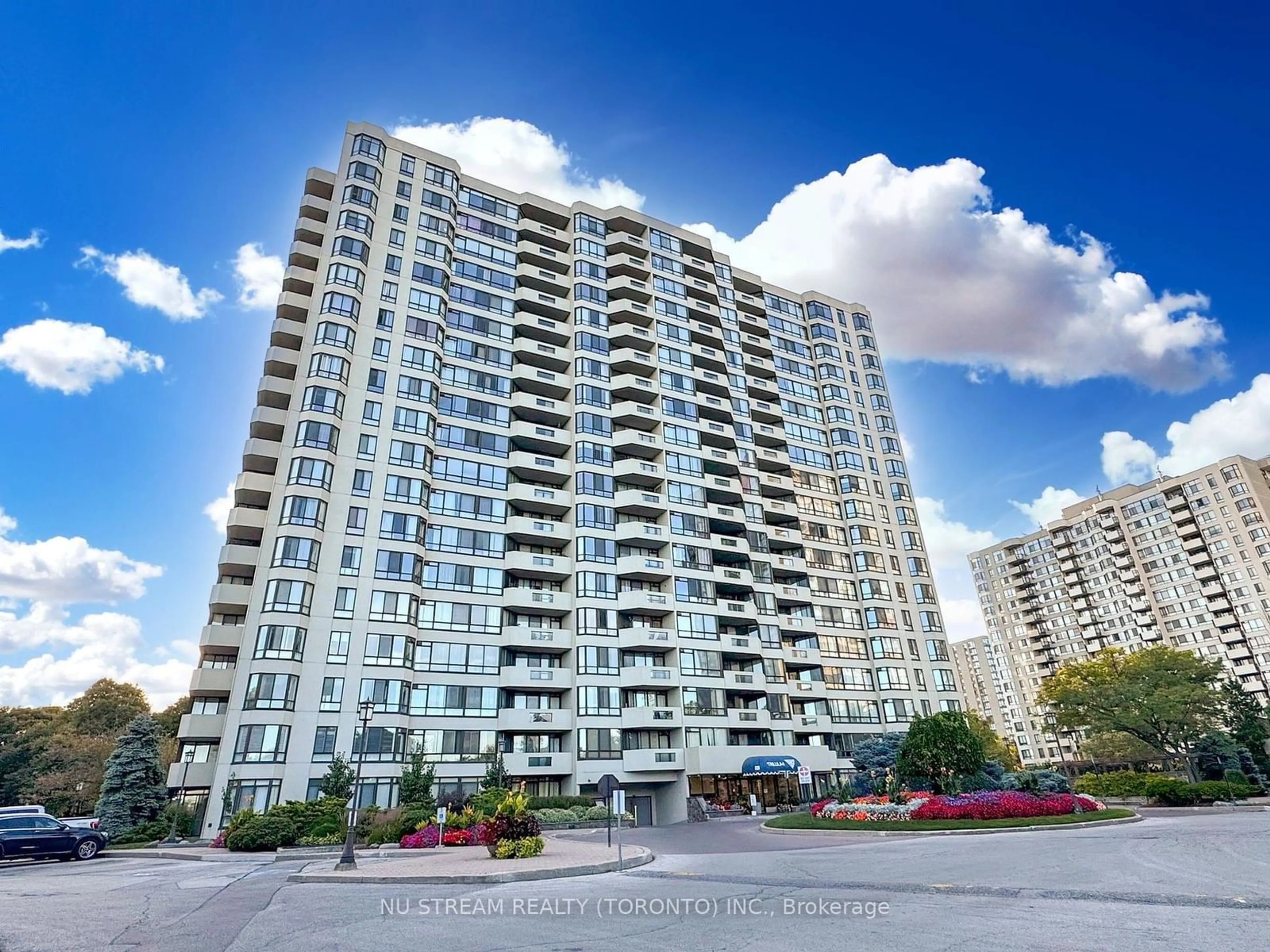 A pic from exterior of the house or condo, the front or back of building for 225 Bamburgh Circ #1911, Toronto Ontario M1W 3X9