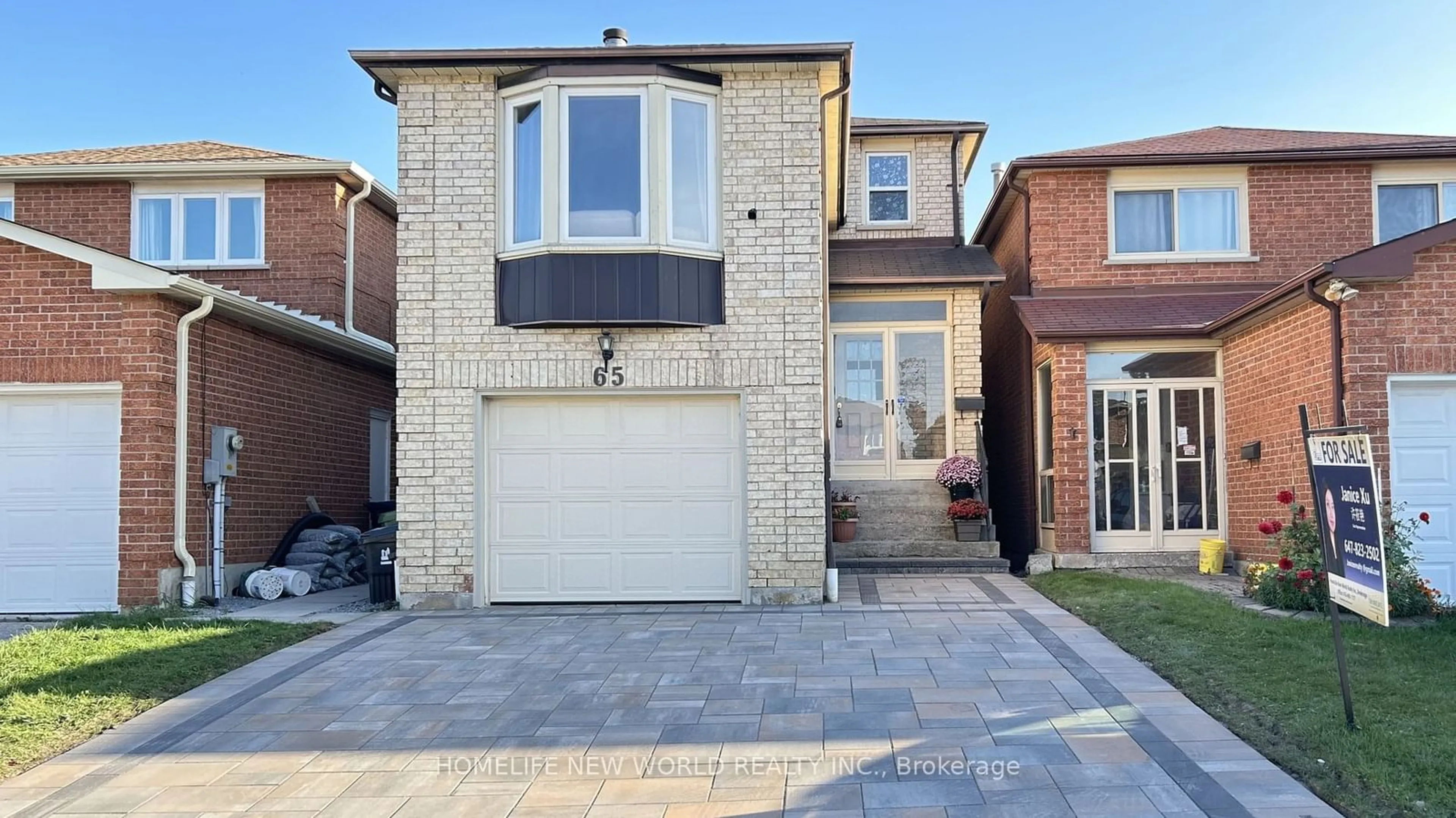 Home with brick exterior material for 65 Fort Dearborn Dr, Toronto Ontario M1V 3A6