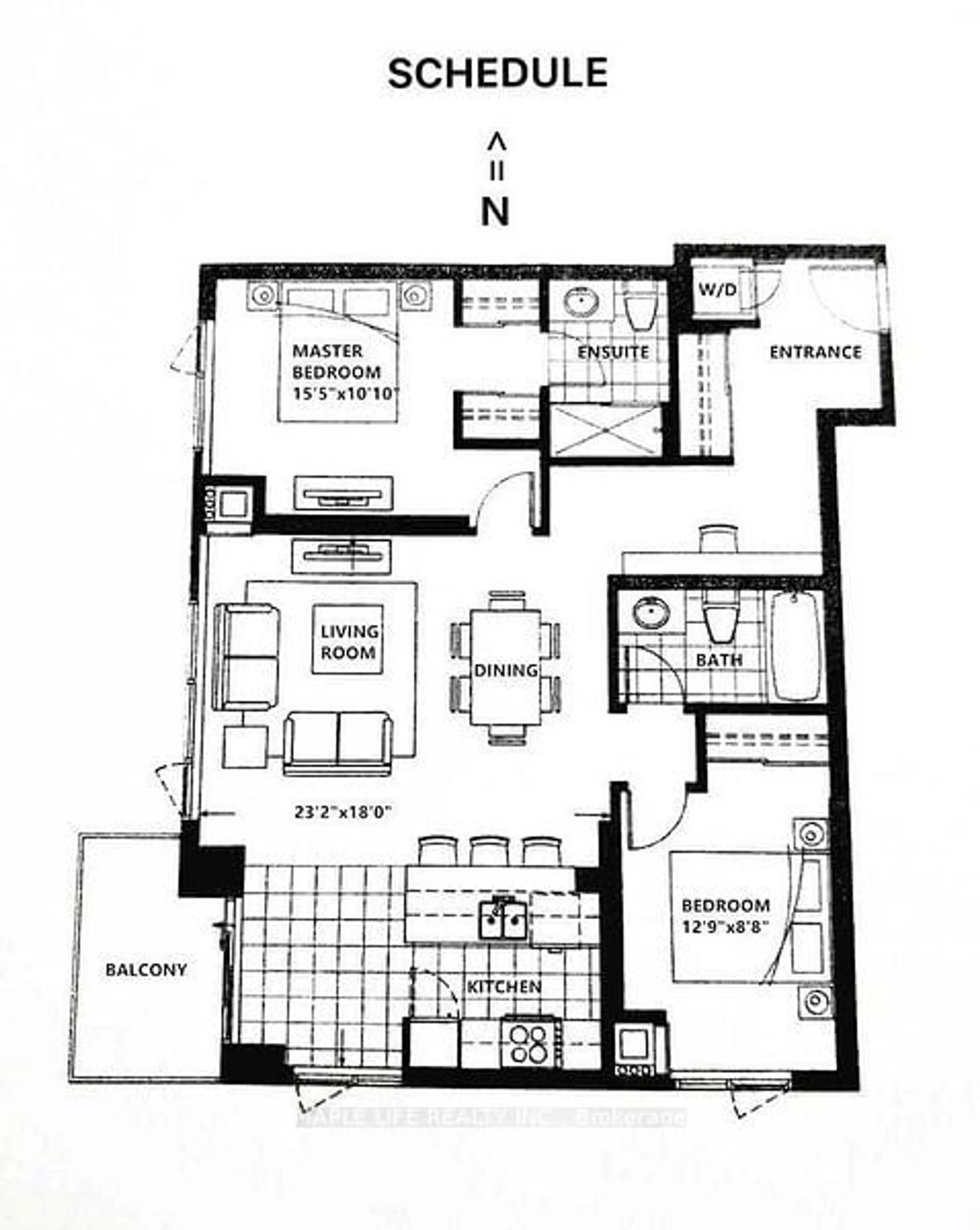 Floor plan for 190 Borough Dr #2608, Toronto Ontario M1P 0B6