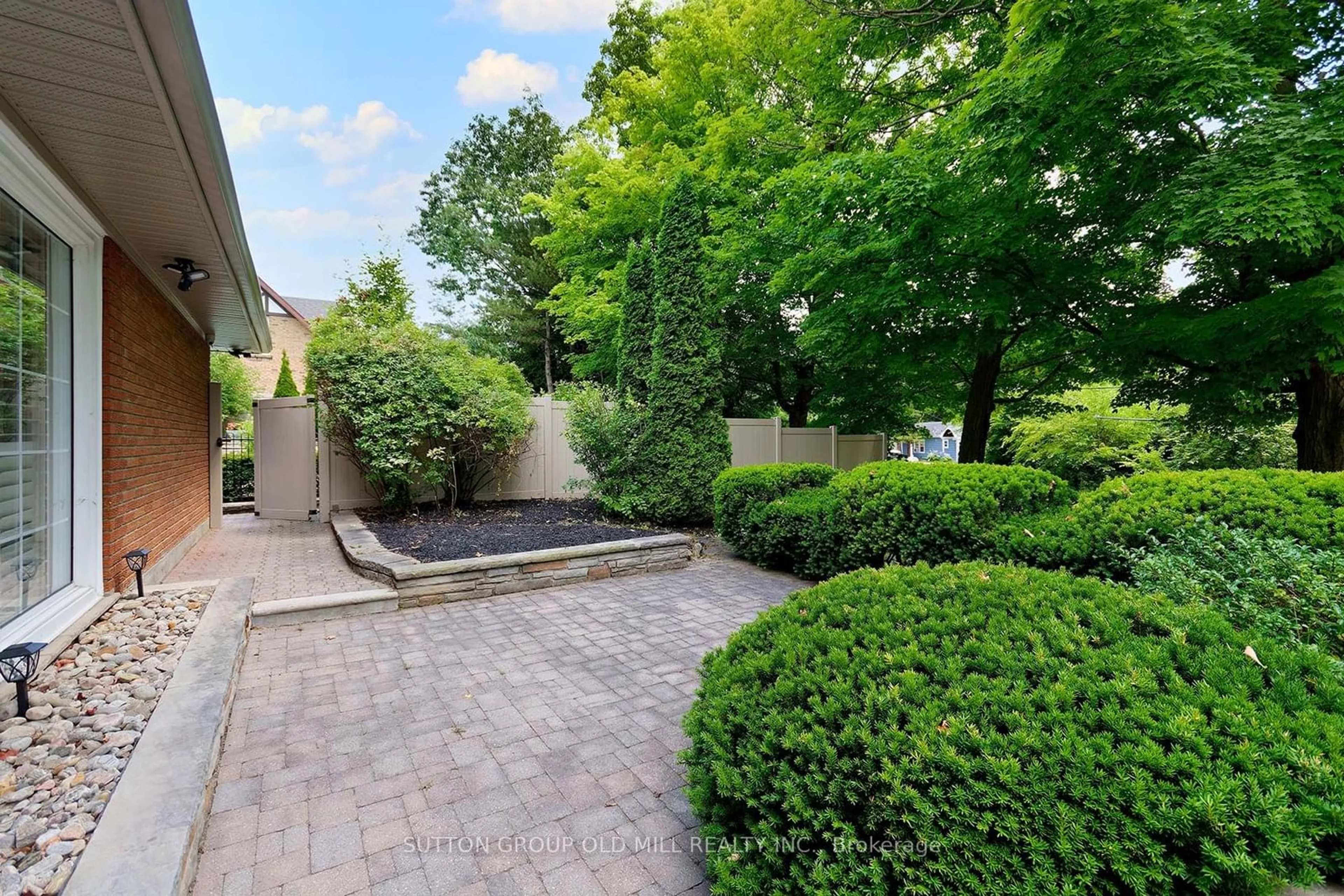 Patio, the fenced backyard for 175 Bathgate Dr, Toronto Ontario M1C 1T4