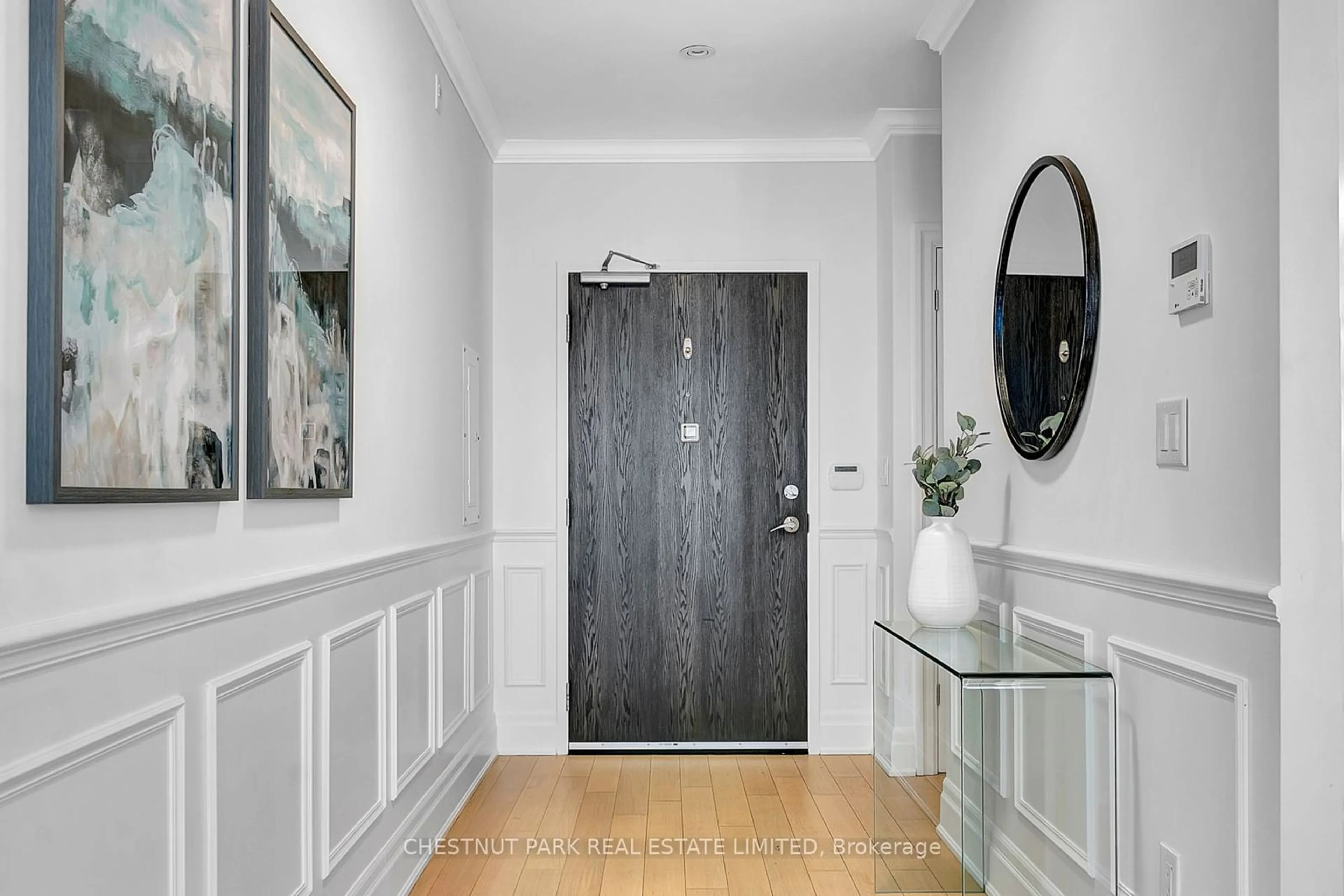 Indoor entryway, wood floors for 1 Rainsford Rd #306, Toronto Ontario M4L 3N5