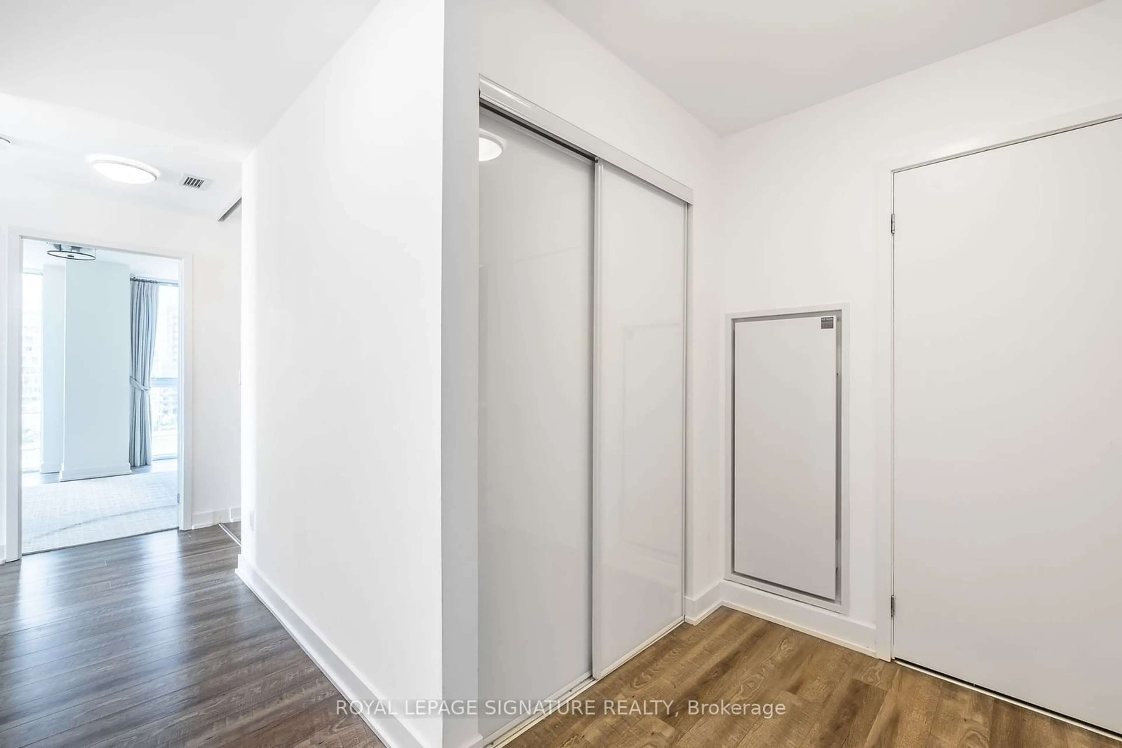 A pic of a room, not visible floor for 15 Baseball Pl #715, Toronto Ontario M4M 0E6