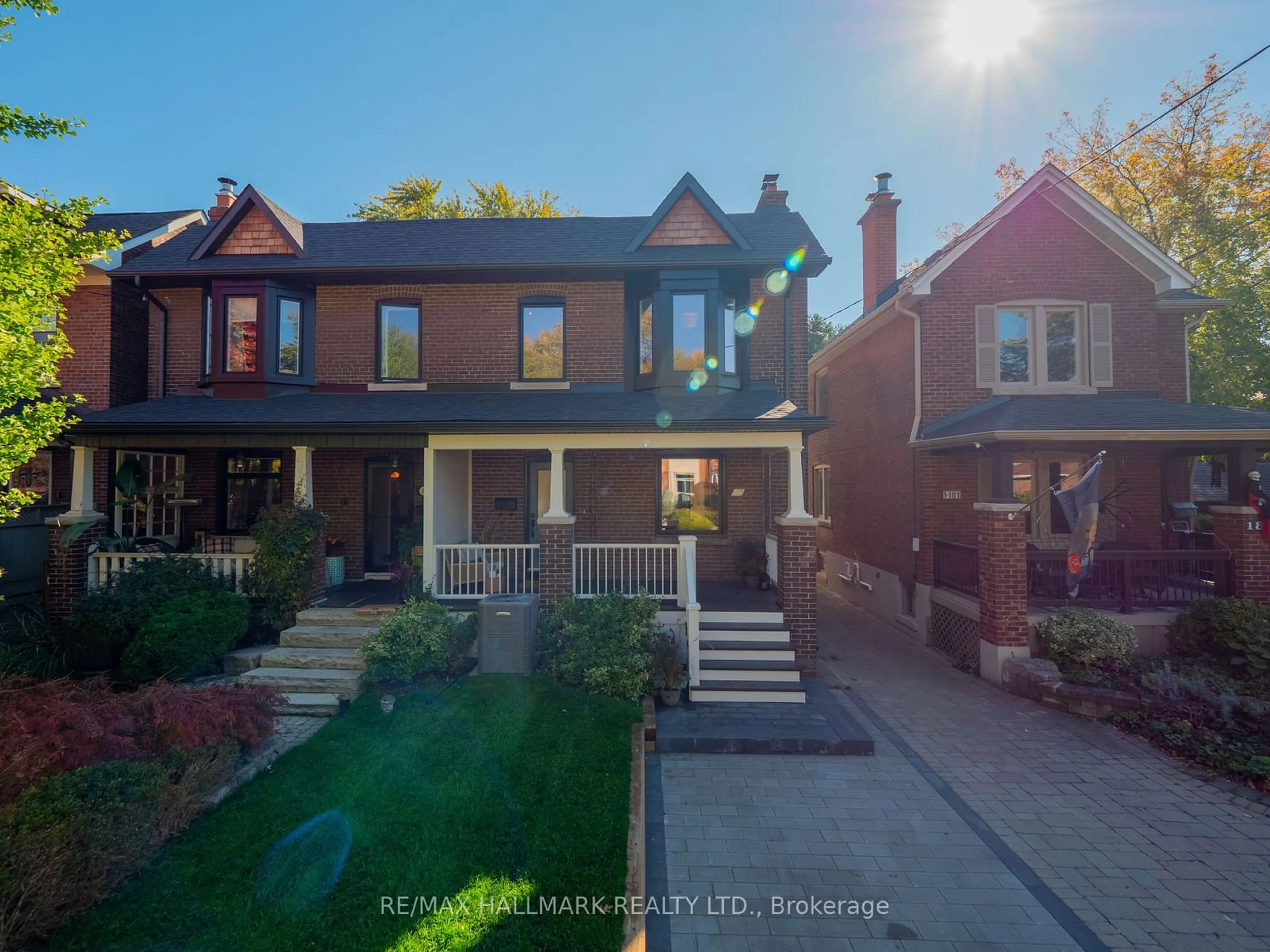 Frontside or backside of a home, the street view for 183 Glebeholme Blvd, Toronto Ontario M4J 1S8