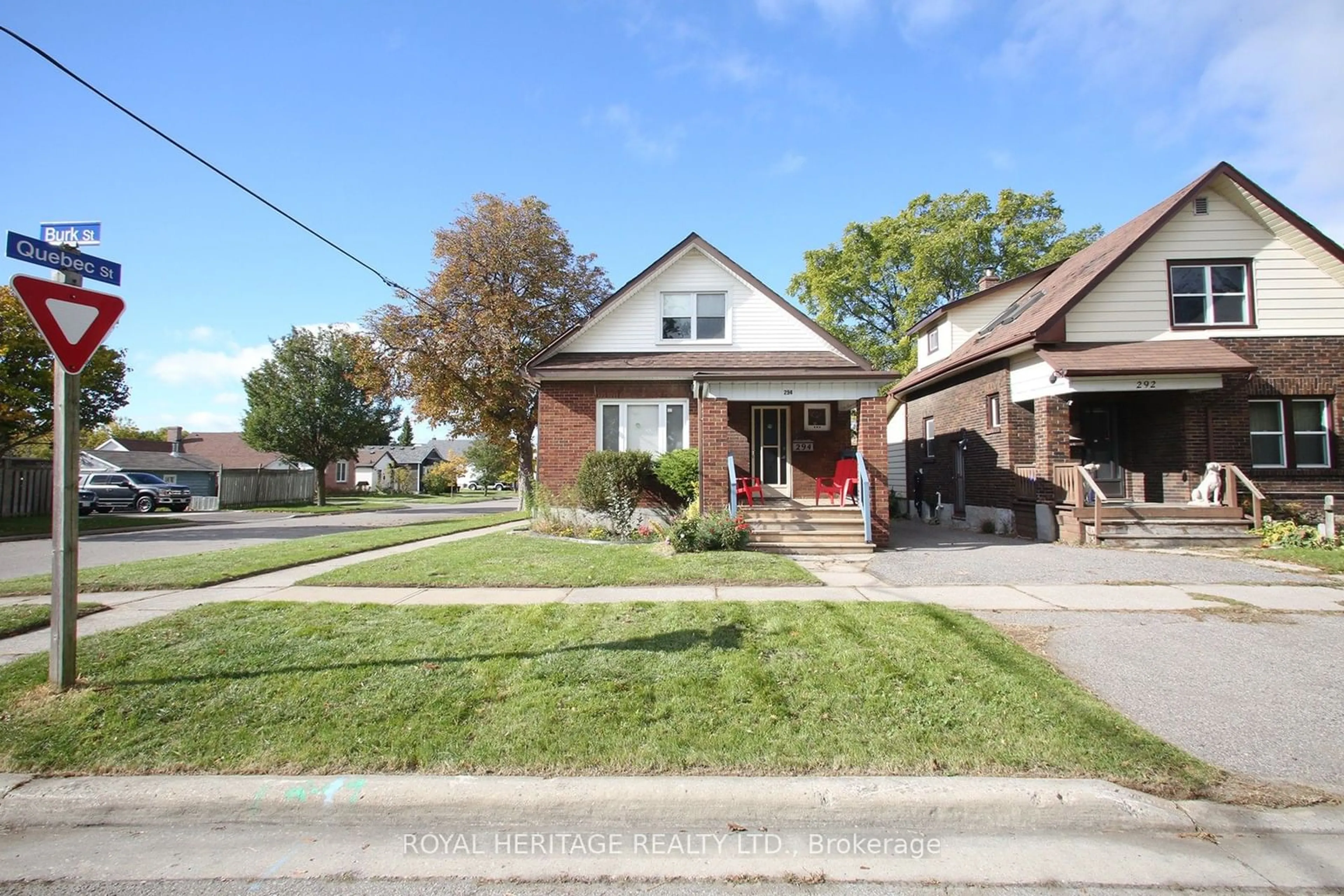 Frontside or backside of a home, the street view for 294 Burk St, Oshawa Ontario L1J 4C4