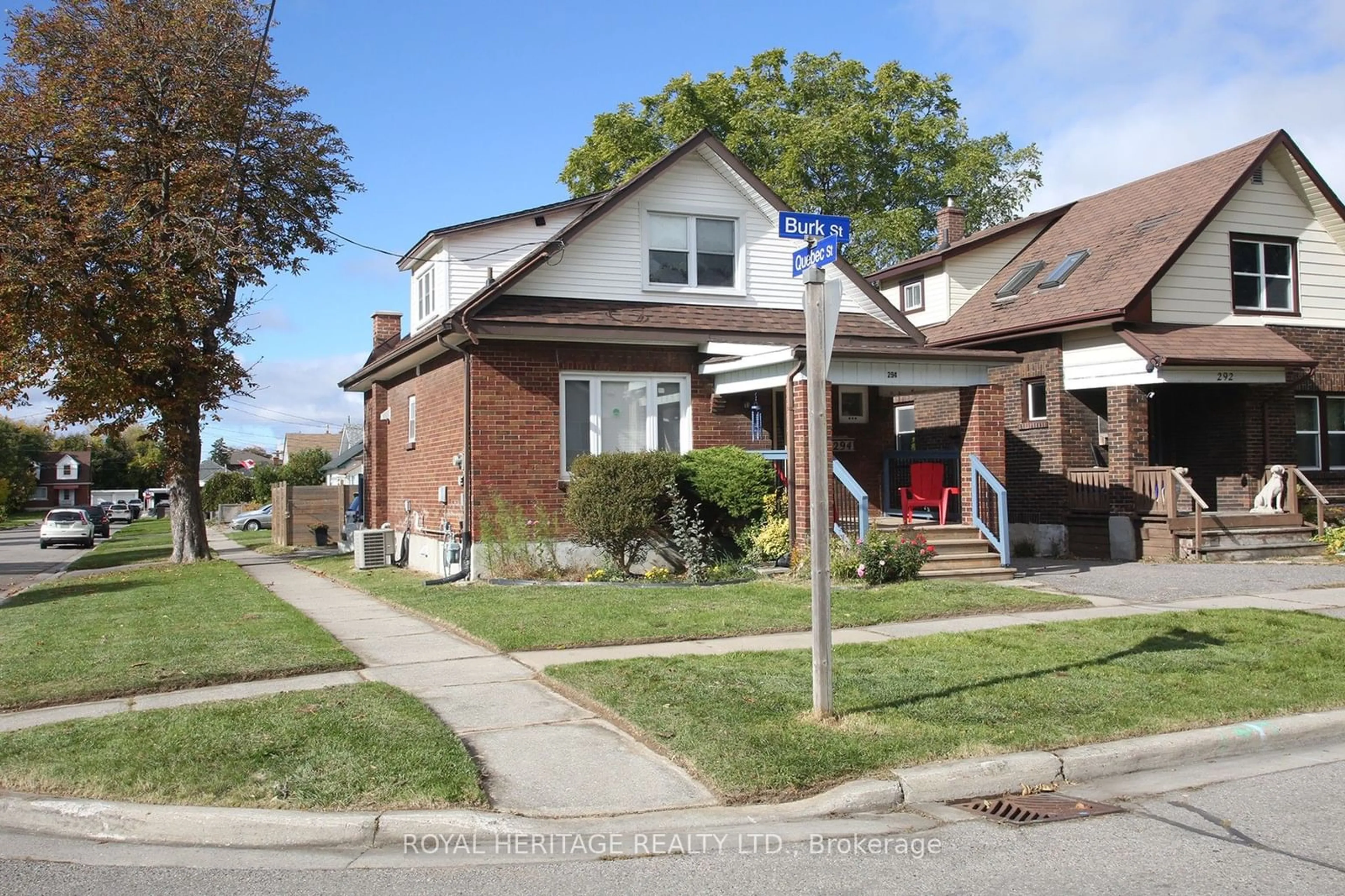 Frontside or backside of a home, the street view for 294 Burk St, Oshawa Ontario L1J 4C4