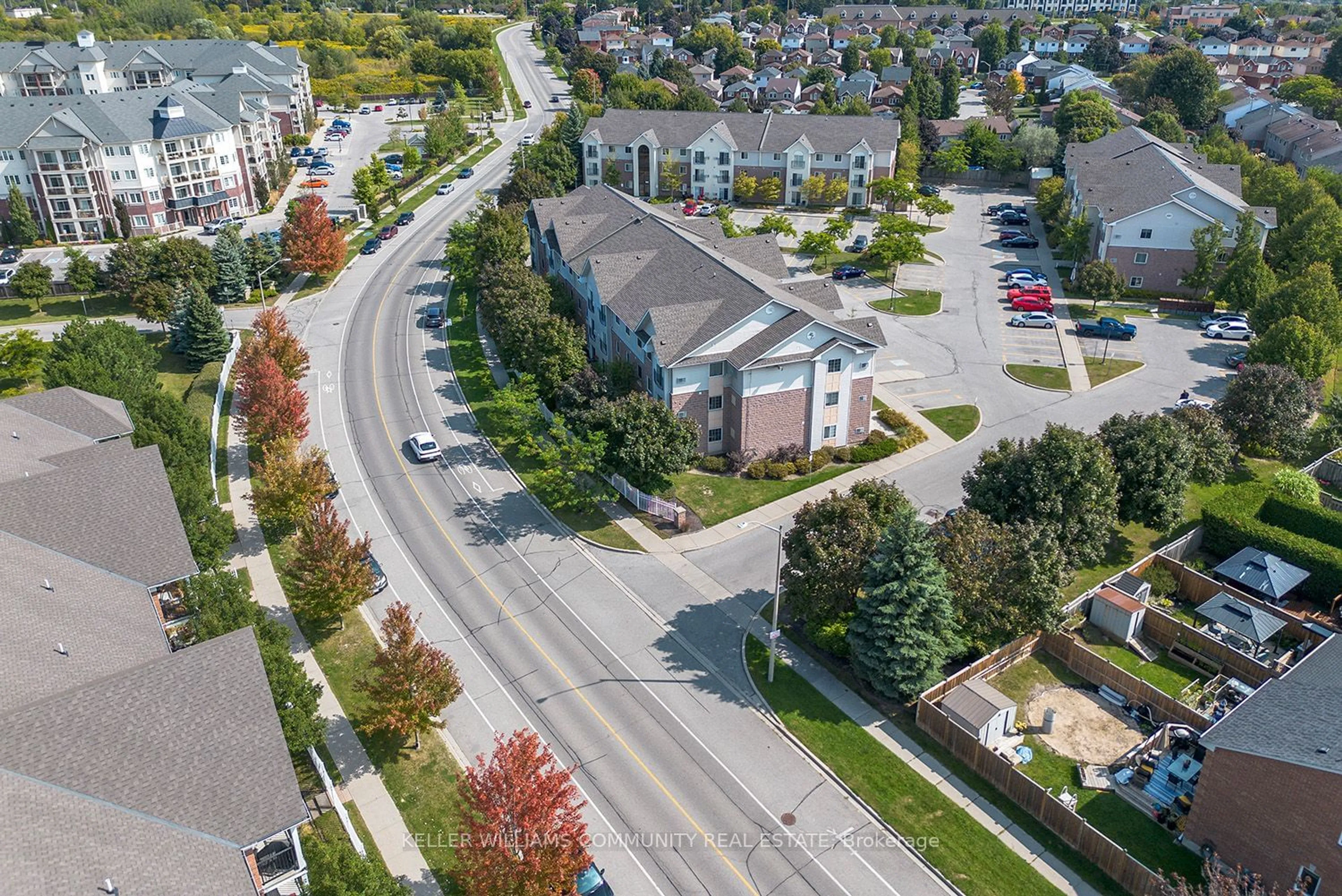 A pic from exterior of the house or condo, the street view for 91 Aspen Springs Dr #301, Clarington Ontario L1C 5J9