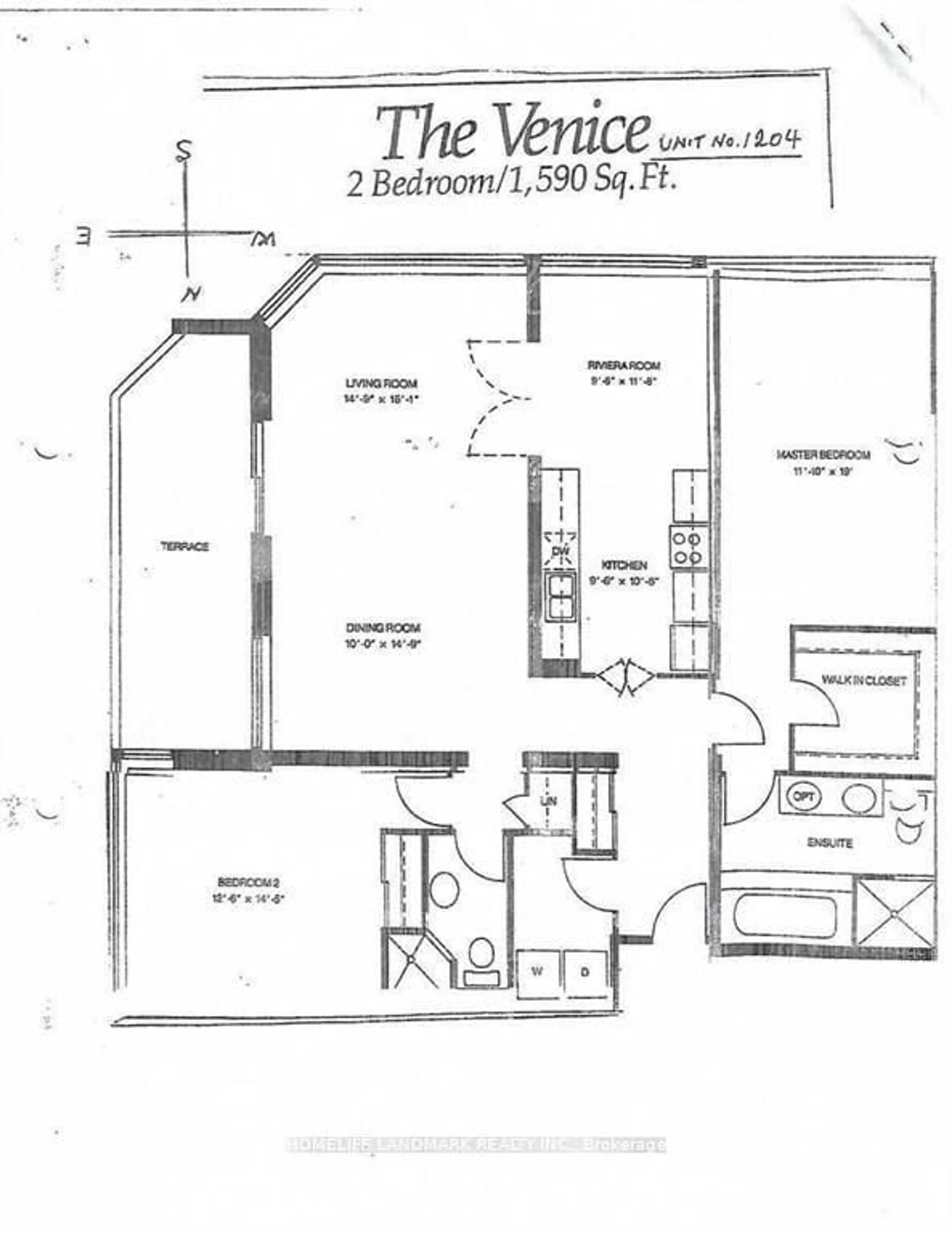 Floor plan for 4725 Sheppard Ave #1204, Toronto Ontario M1S 5B2