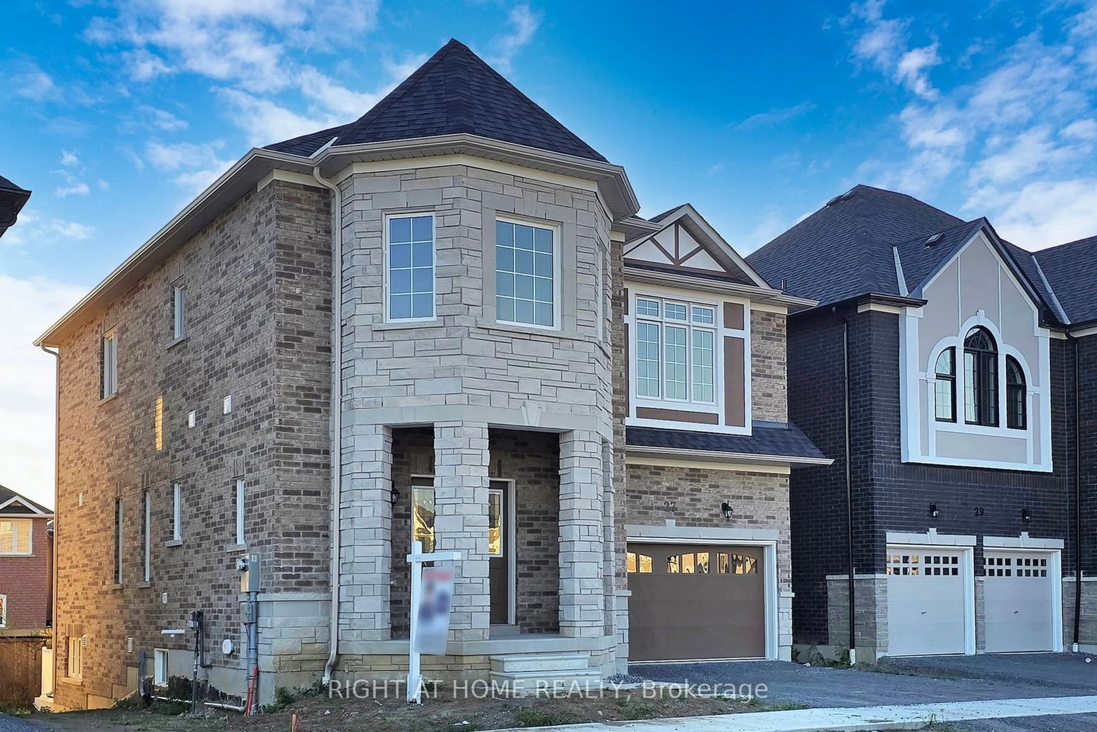 Home with brick exterior material for 27 Creedon Cres, Ajax Ontario L1T 0P6