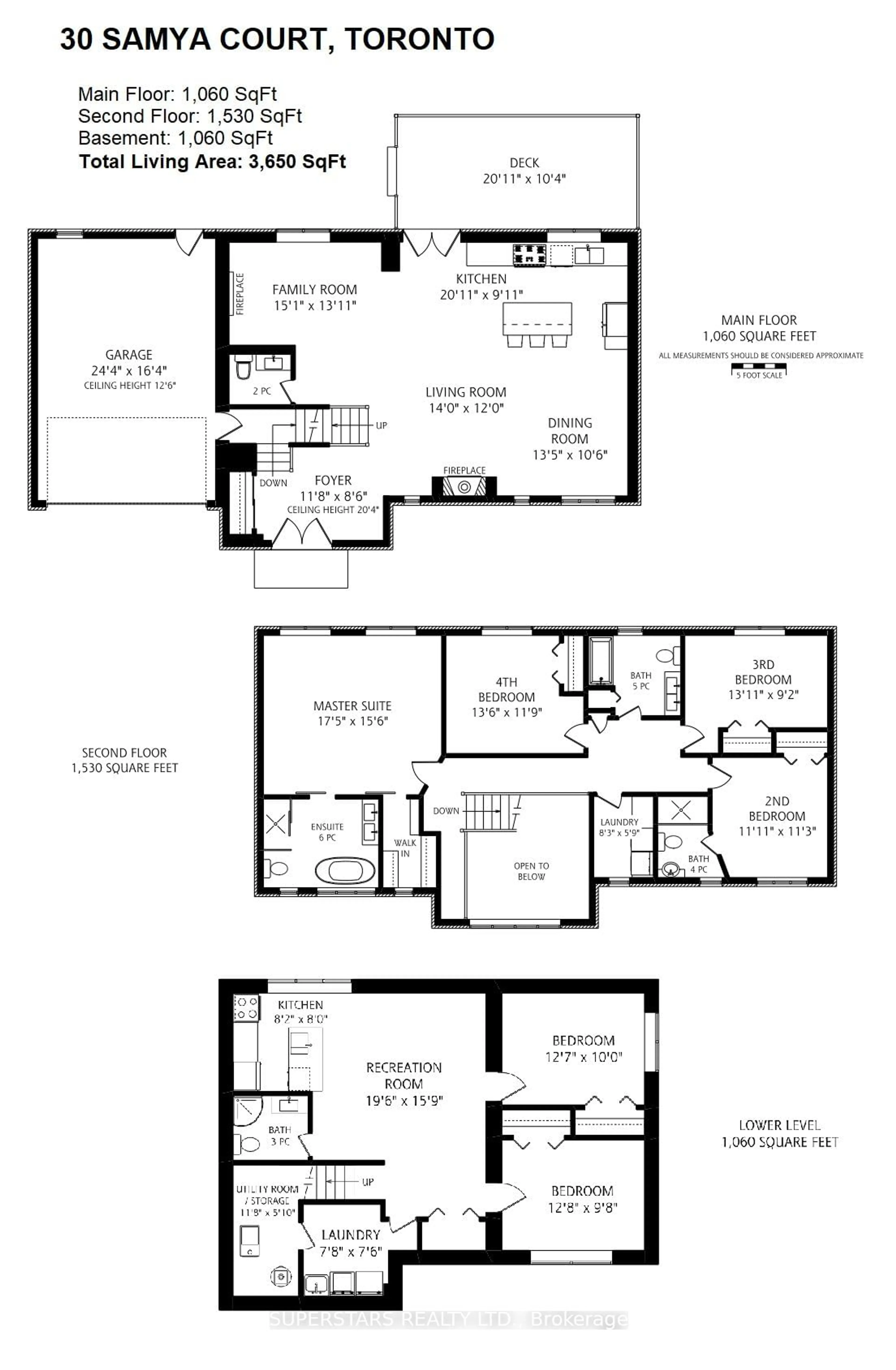 Floor plan for 30 Samya Crt, Toronto Ontario M1R 2A5