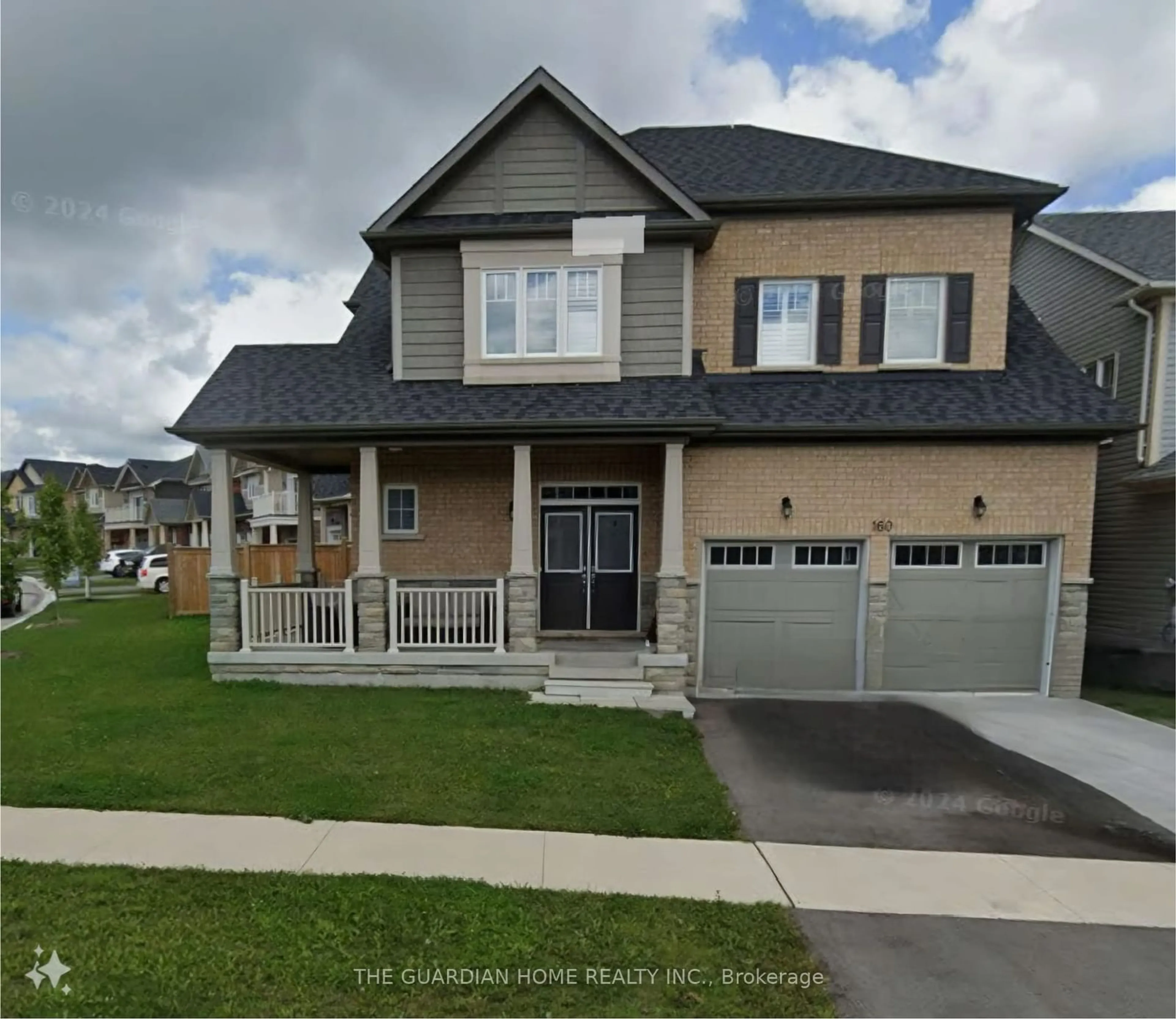 Frontside or backside of a home, the street view for 160 Sharavogue Ave, Oshawa Ontario L1L 0G4