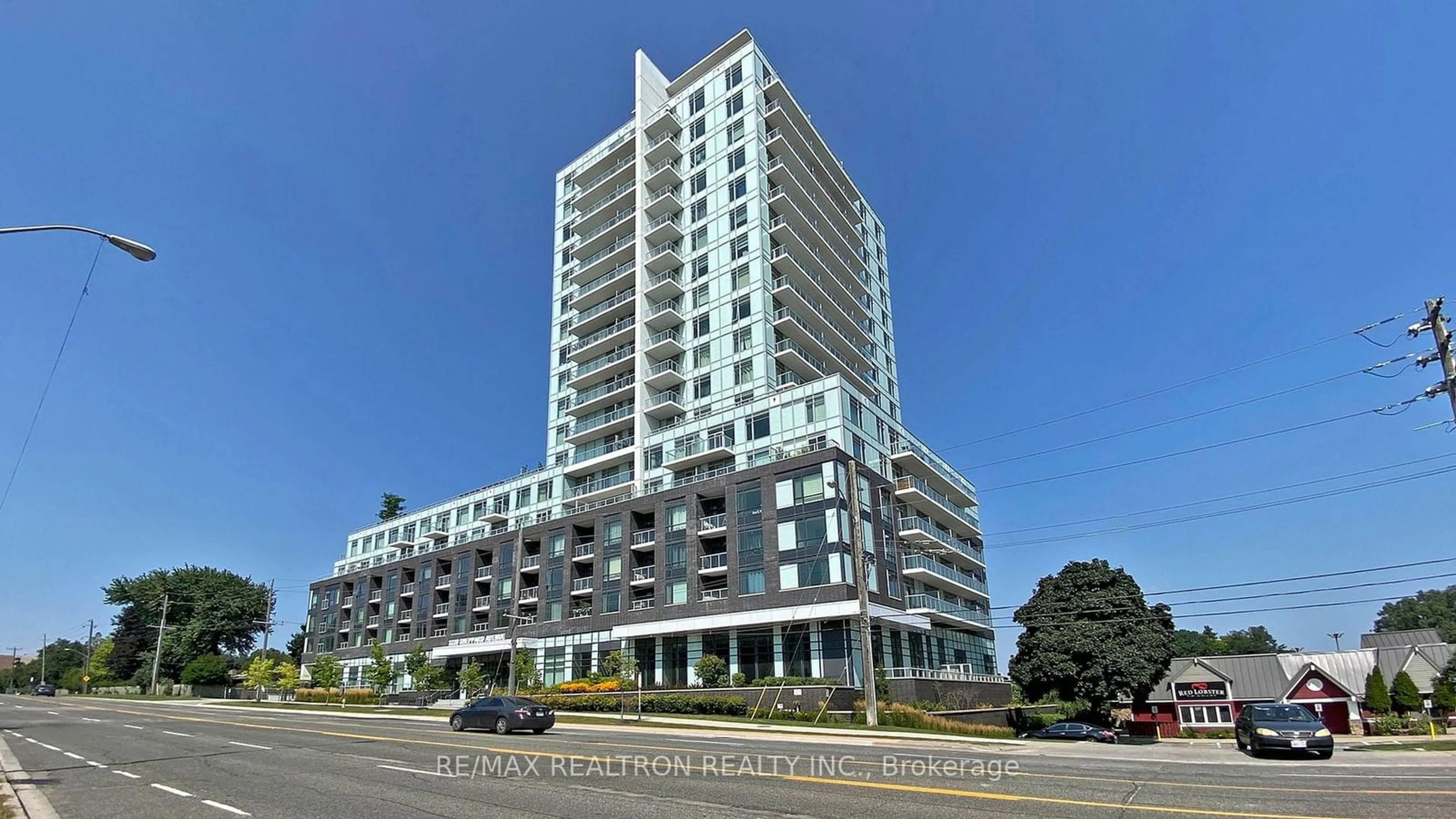 A pic from exterior of the house or condo, the front or back of building for 3220 Sheppard Ave #107, Toronto Ontario M1T 0B7