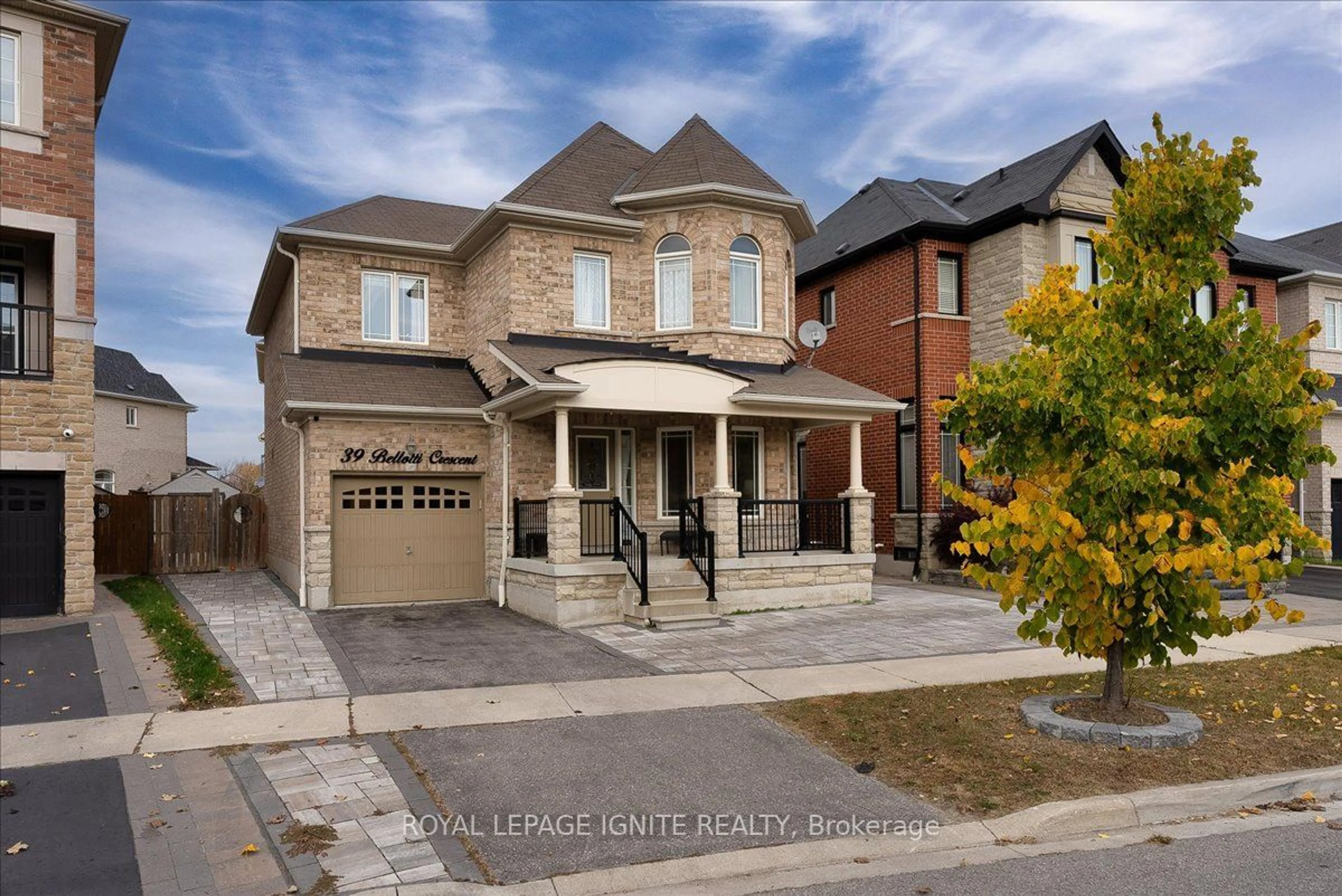 Home with brick exterior material for 39 Bellotti Cres, Ajax Ontario L1Z 0M2