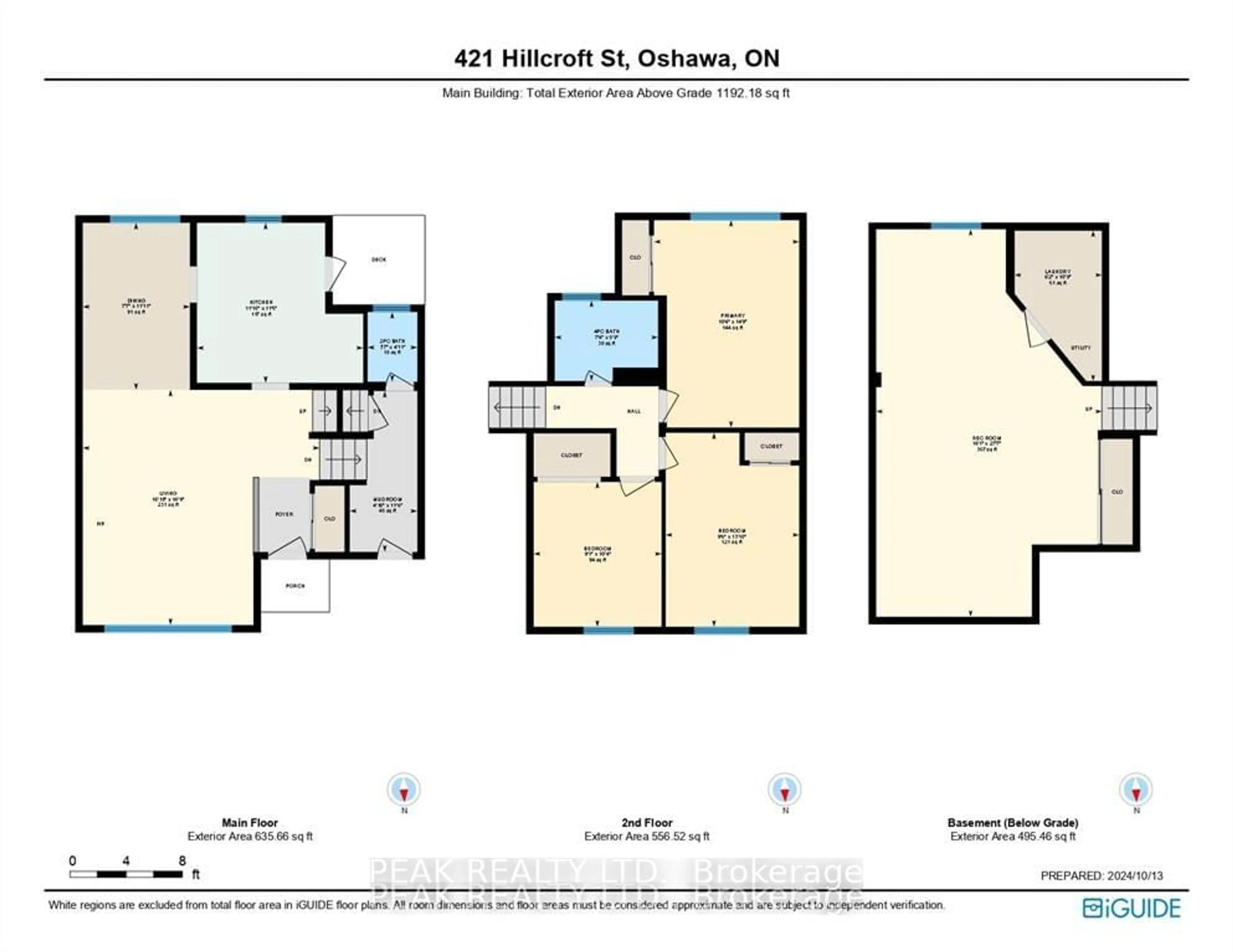 Floor plan for 421 Hillcroft St, Oshawa Ontario L1G 2M6