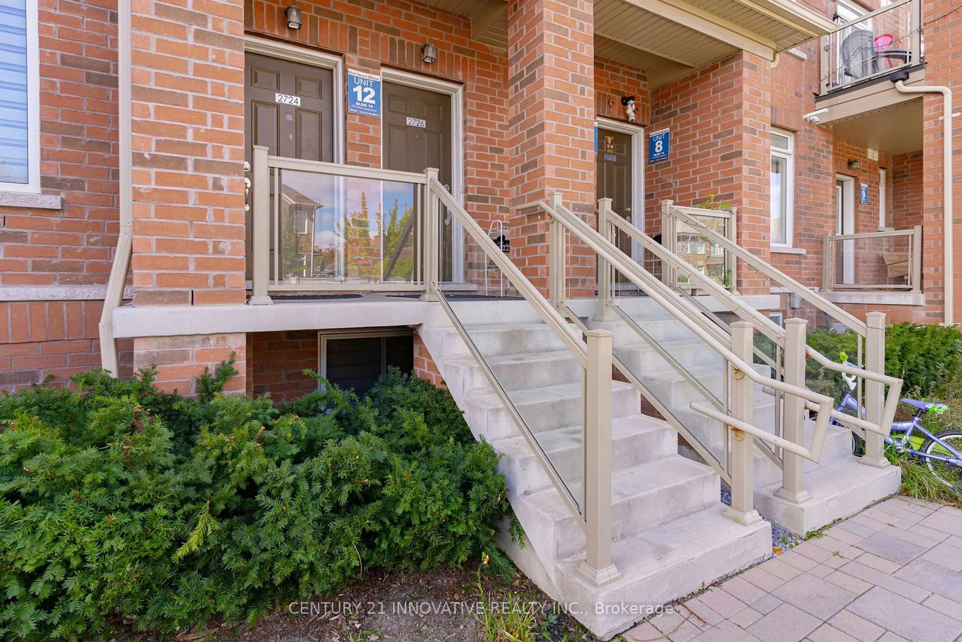 A pic from exterior of the house or condo, the street view for 2726 William Jackson Dr #12, Pickering Ontario L1X 0E6