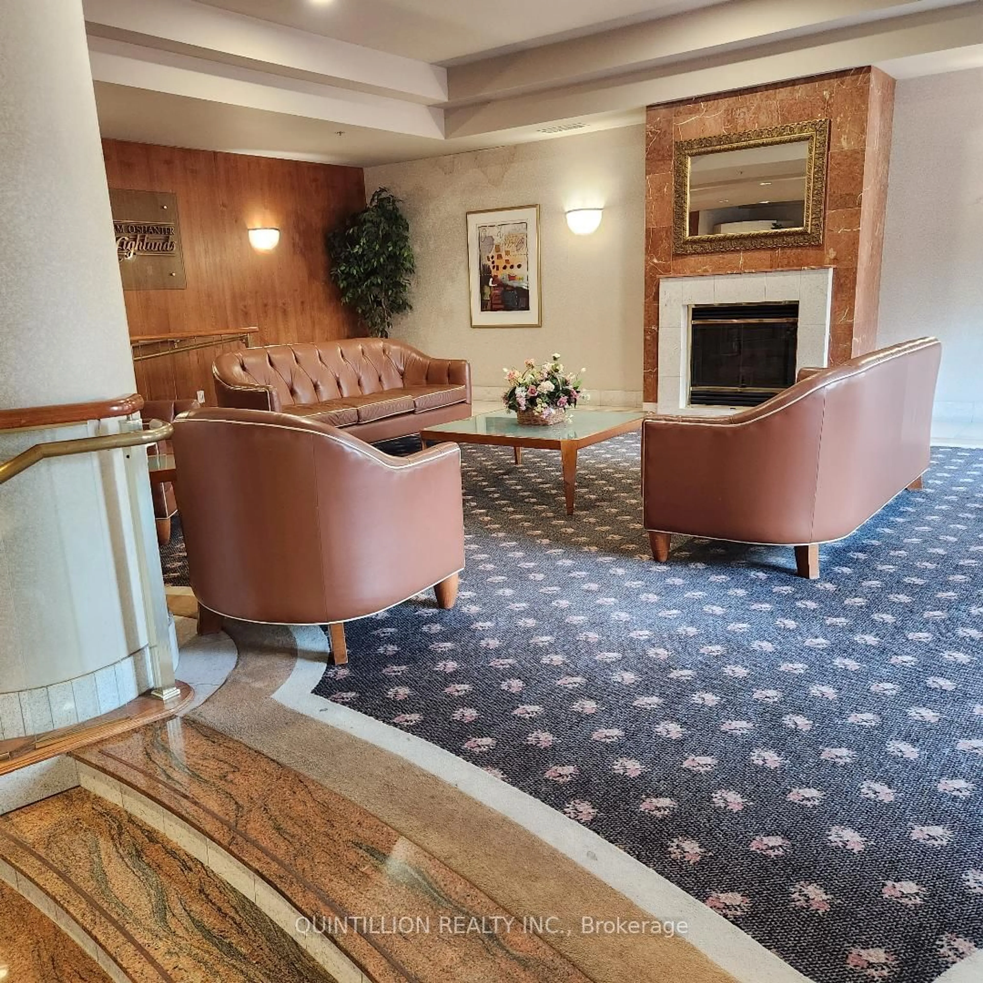 Indoor lobby, carpet floors for 228 Bonis Ave #2505, Toronto Ontario M1T 3W4