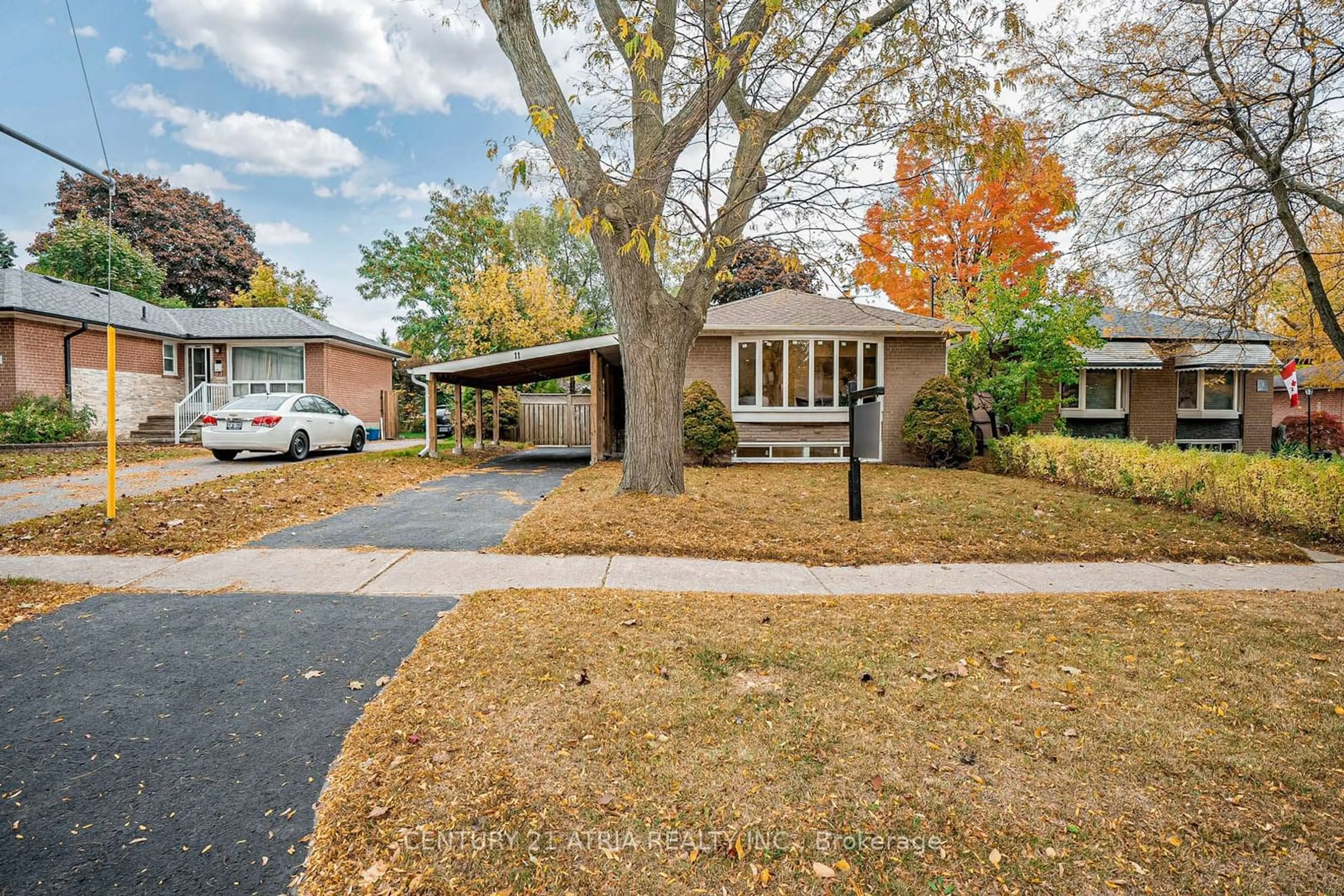 Frontside or backside of a home, the street view for 11 Valia Rd, Toronto Ontario M1E 3V9